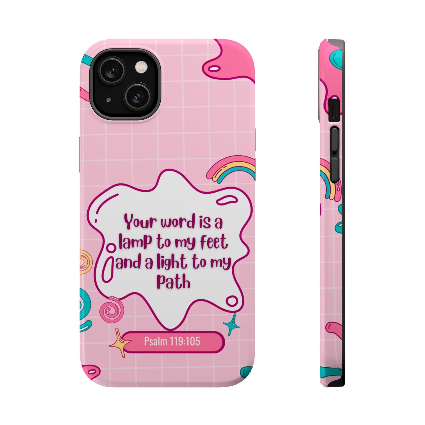 Psalm 119:105 Cute Aesthetic - MagSafe iPhone Case - BOGO Cases
