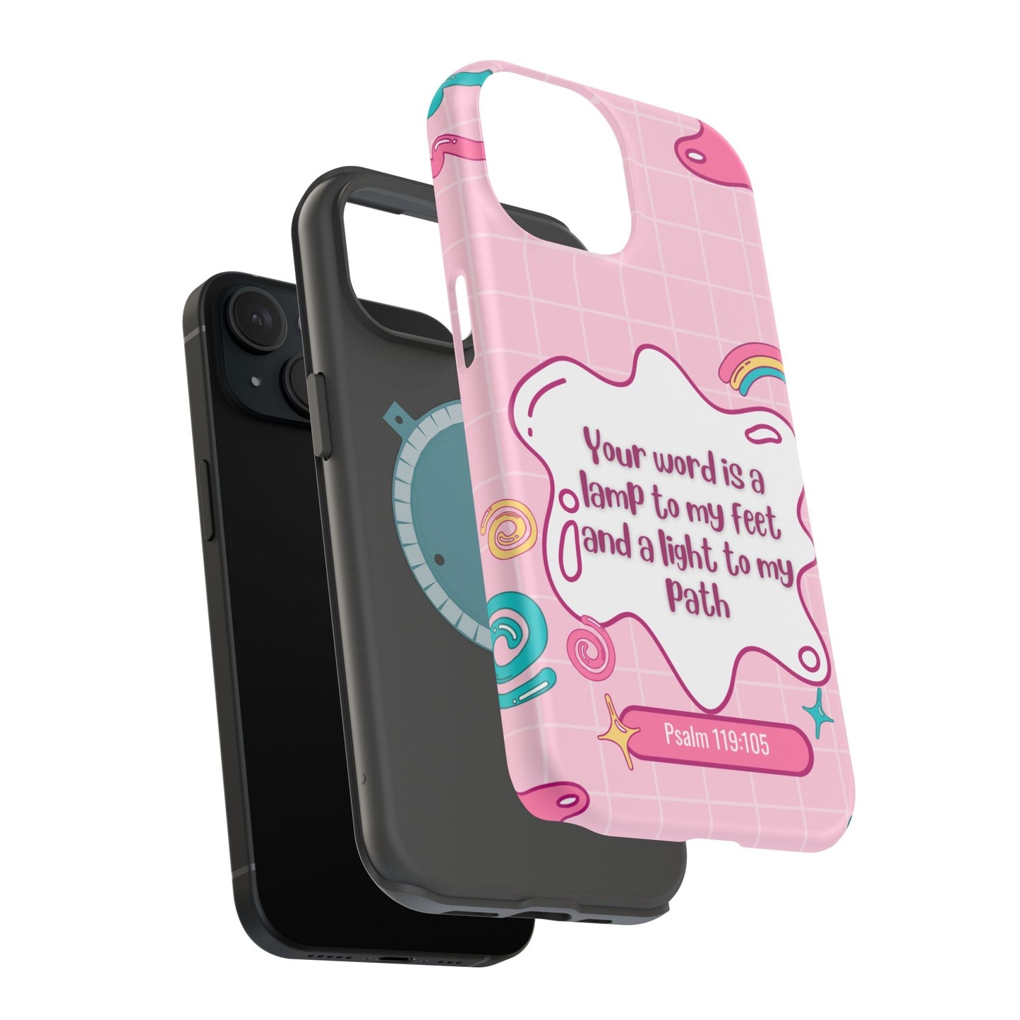 Psalm 119:105 Cute Aesthetic - MagSafe iPhone Case - BOGO Cases