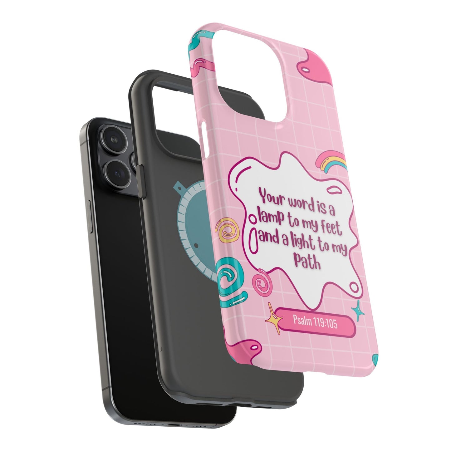 Psalm 119:105 Cute Aesthetic - MagSafe iPhone Case - BOGO Cases