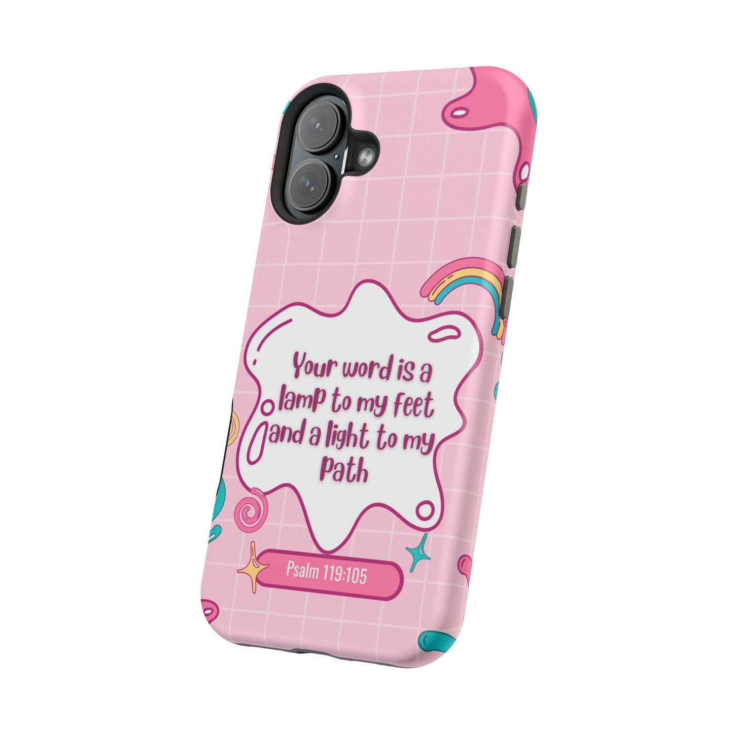 Psalm 119:105 Cute Aesthetic - MagSafe iPhone Case - BOGO Cases