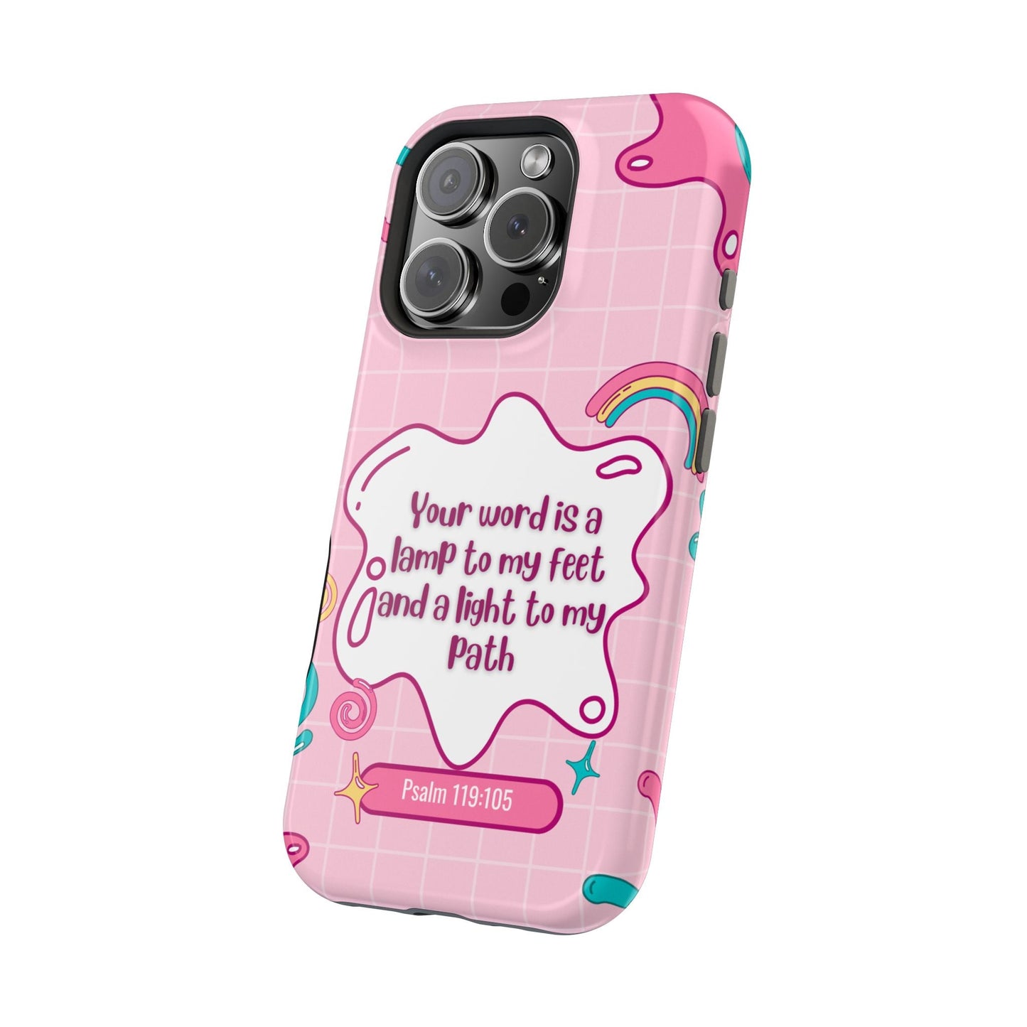 Psalm 119:105 Cute Aesthetic - MagSafe iPhone Case - BOGO Cases
