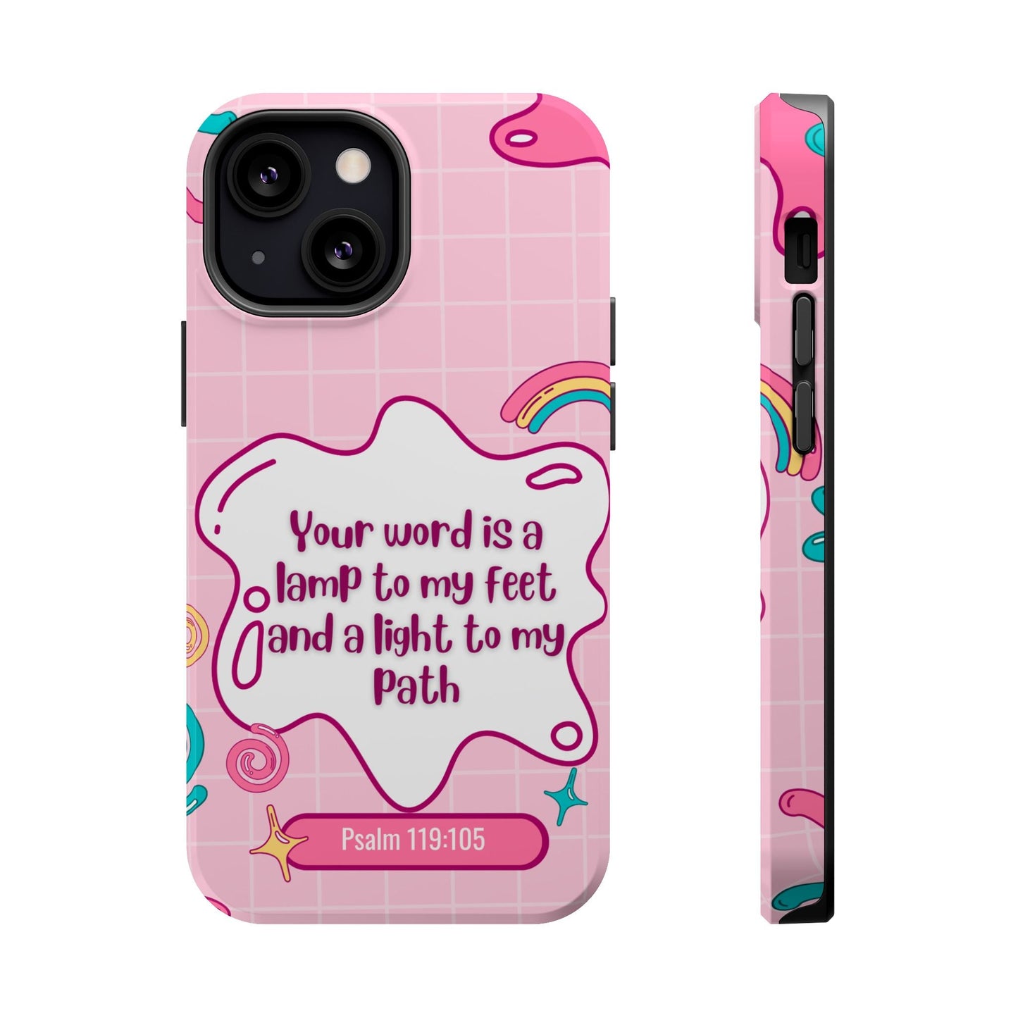 Psalm 119:105 Cute Aesthetic - MagSafe iPhone Case - BOGO Cases