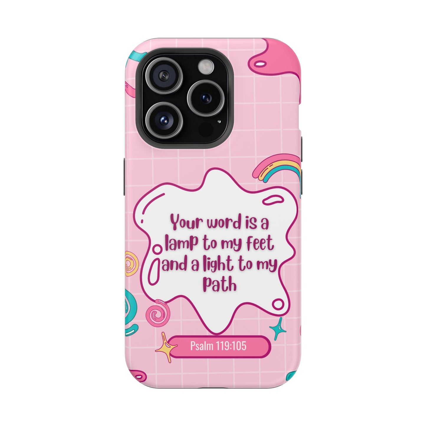Psalm 119:105 Cute Aesthetic - MagSafe iPhone Case - BOGO Cases