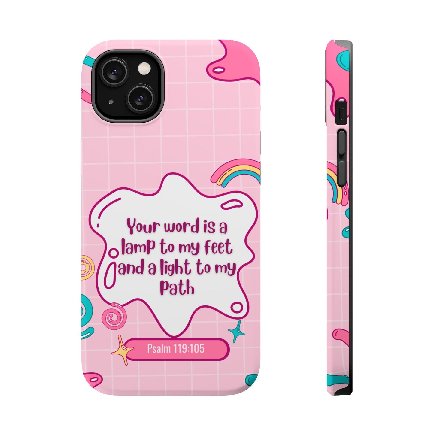 Psalm 119:105 Cute Aesthetic - MagSafe iPhone Case - BOGO Cases