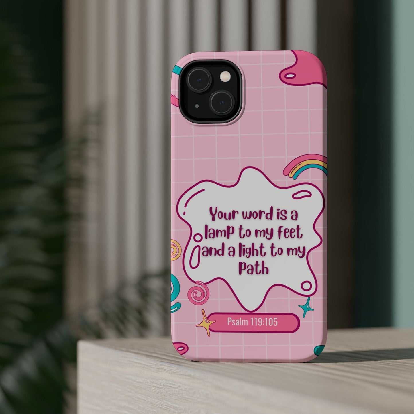 Psalm 119:105 Cute Aesthetic - MagSafe iPhone Case - BOGO Cases