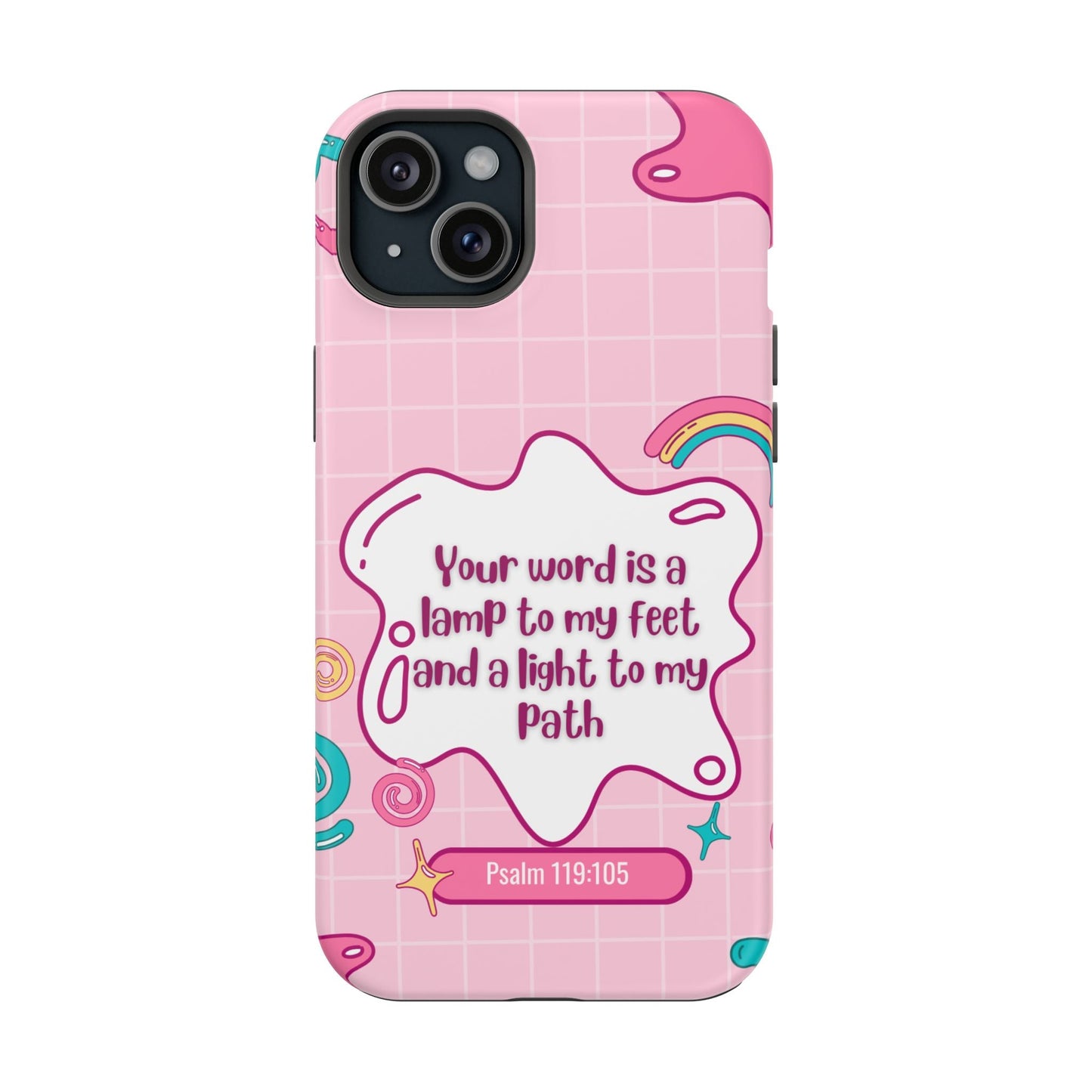 Psalm 119:105 Cute Aesthetic - MagSafe iPhone Case - BOGO Cases