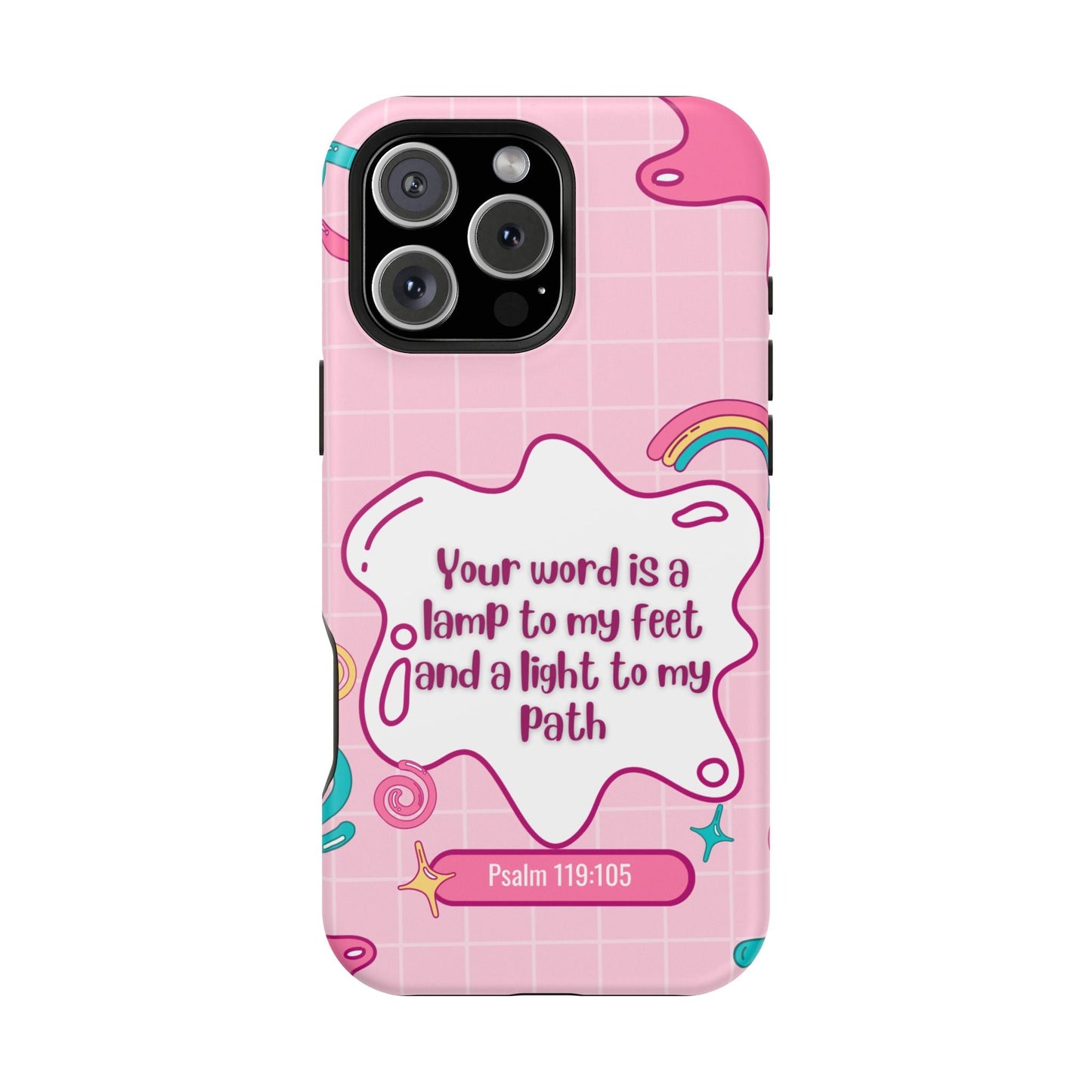 Psalm 119:105 Cute Aesthetic - MagSafe iPhone Case - BOGO Cases