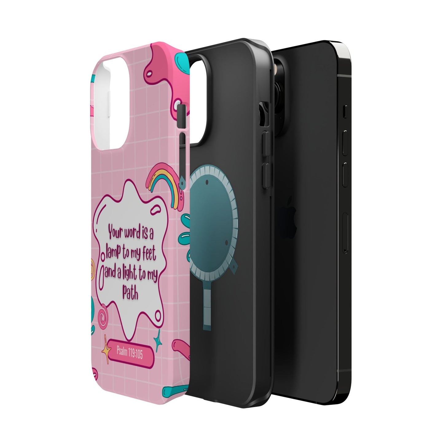 Psalm 119:105 Cute Aesthetic - MagSafe iPhone Case - BOGO Cases