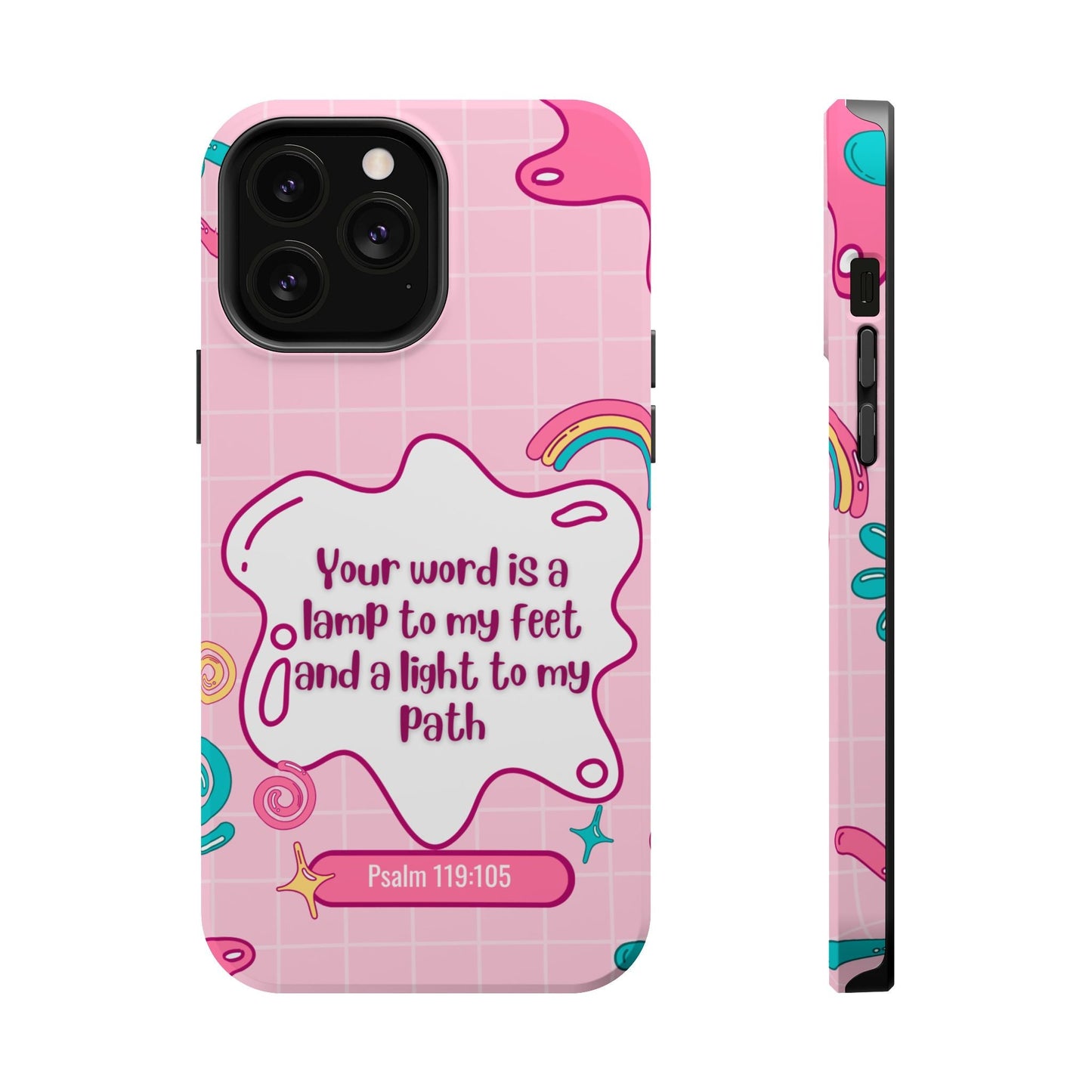 Psalm 119:105 Cute Aesthetic - MagSafe iPhone Case - BOGO Cases