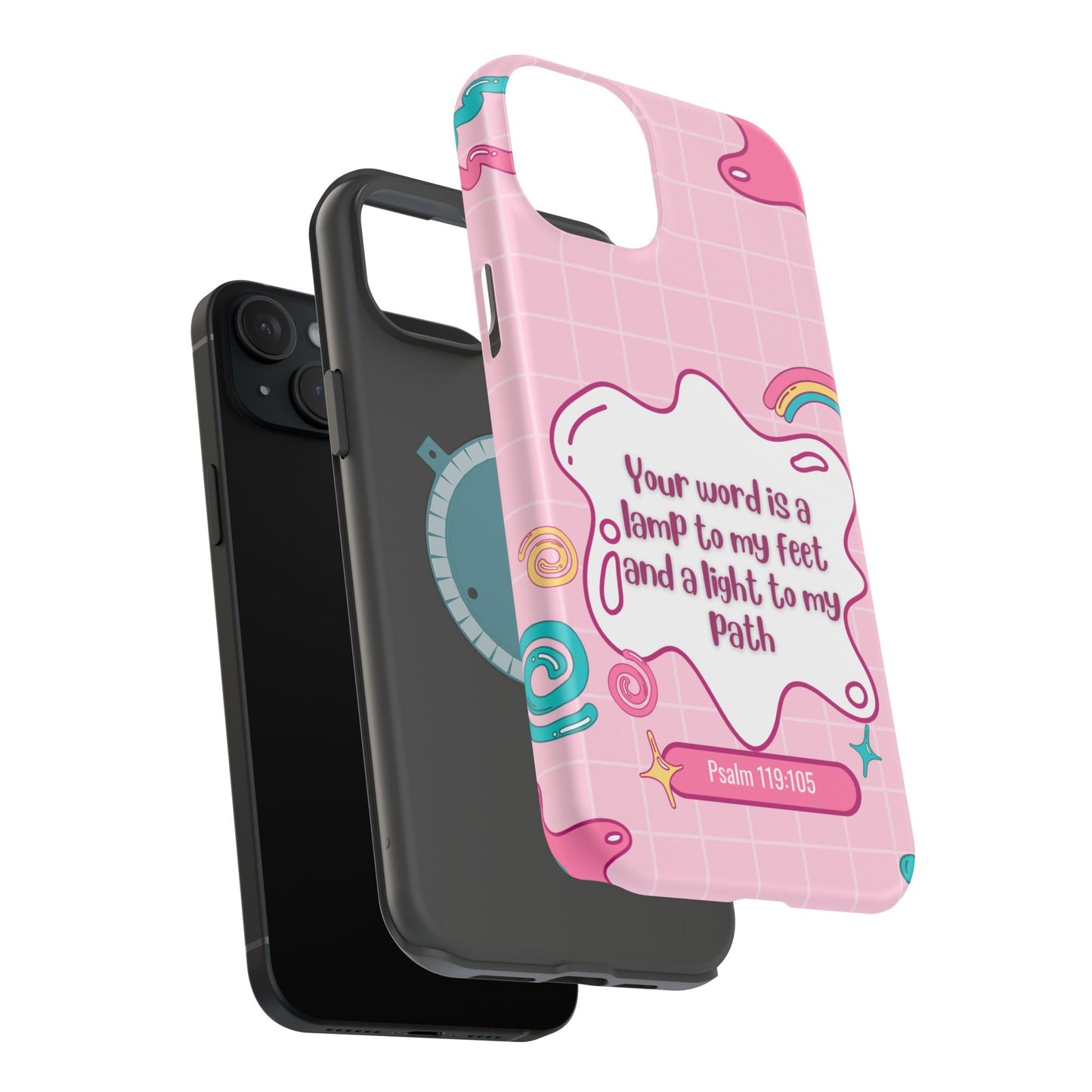 Psalm 119:105 Cute Aesthetic - MagSafe iPhone Case - BOGO Cases