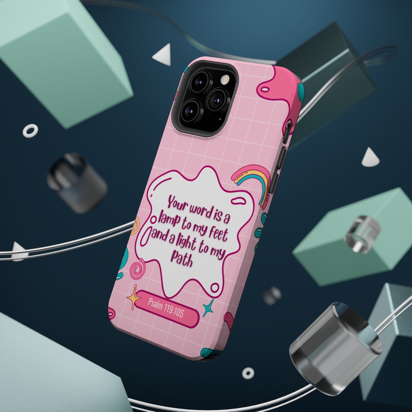 Psalm 119:105 Cute Aesthetic - MagSafe iPhone Case - BOGO Cases