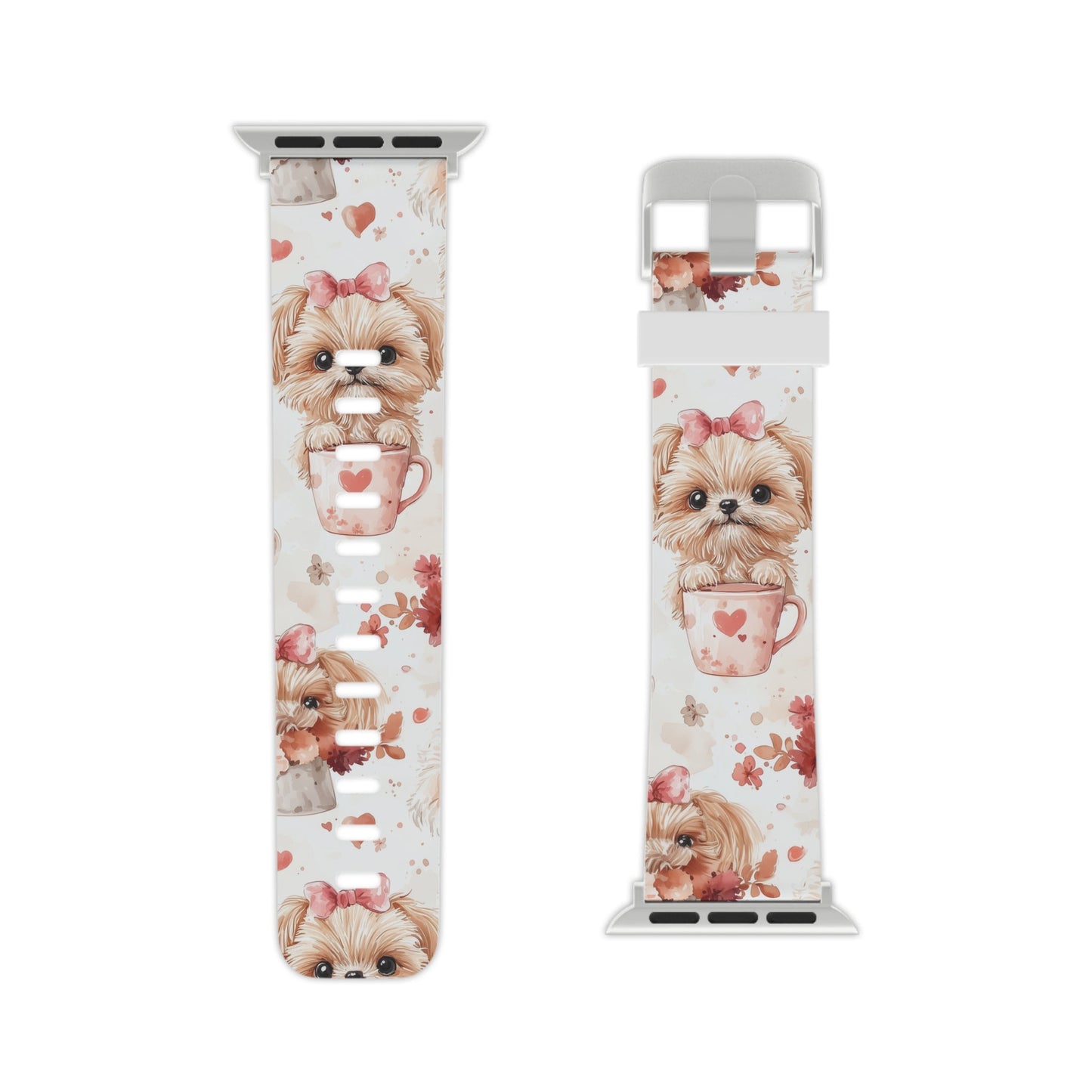 Puppies & Heart Mugs Apple Watch Band - BOGO Cases