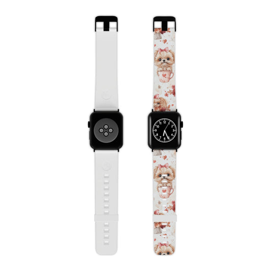 Puppies & Heart Mugs Apple Watch Band - BOGO Cases