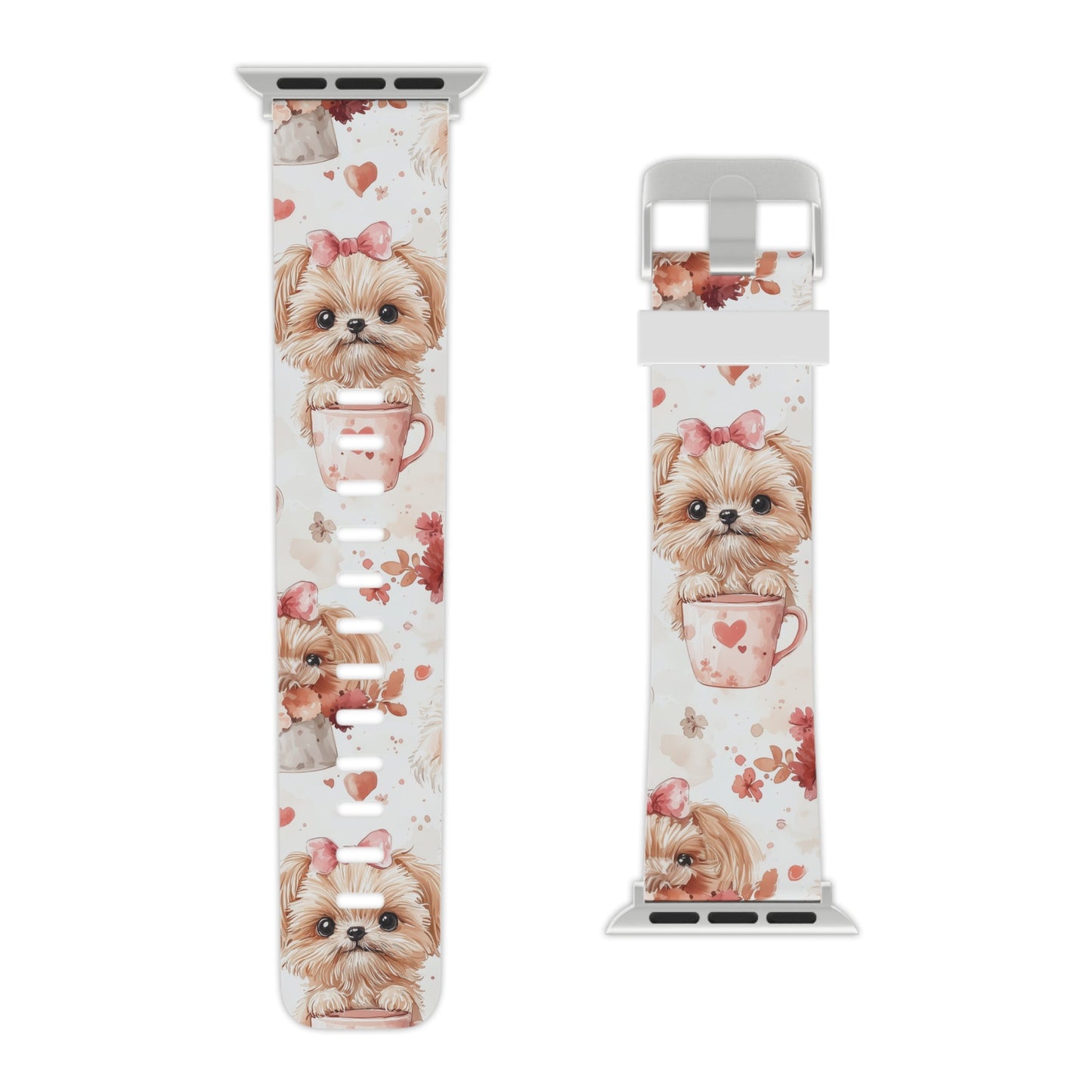 Puppies & Heart Mugs Apple Watch Band - BOGO Cases
