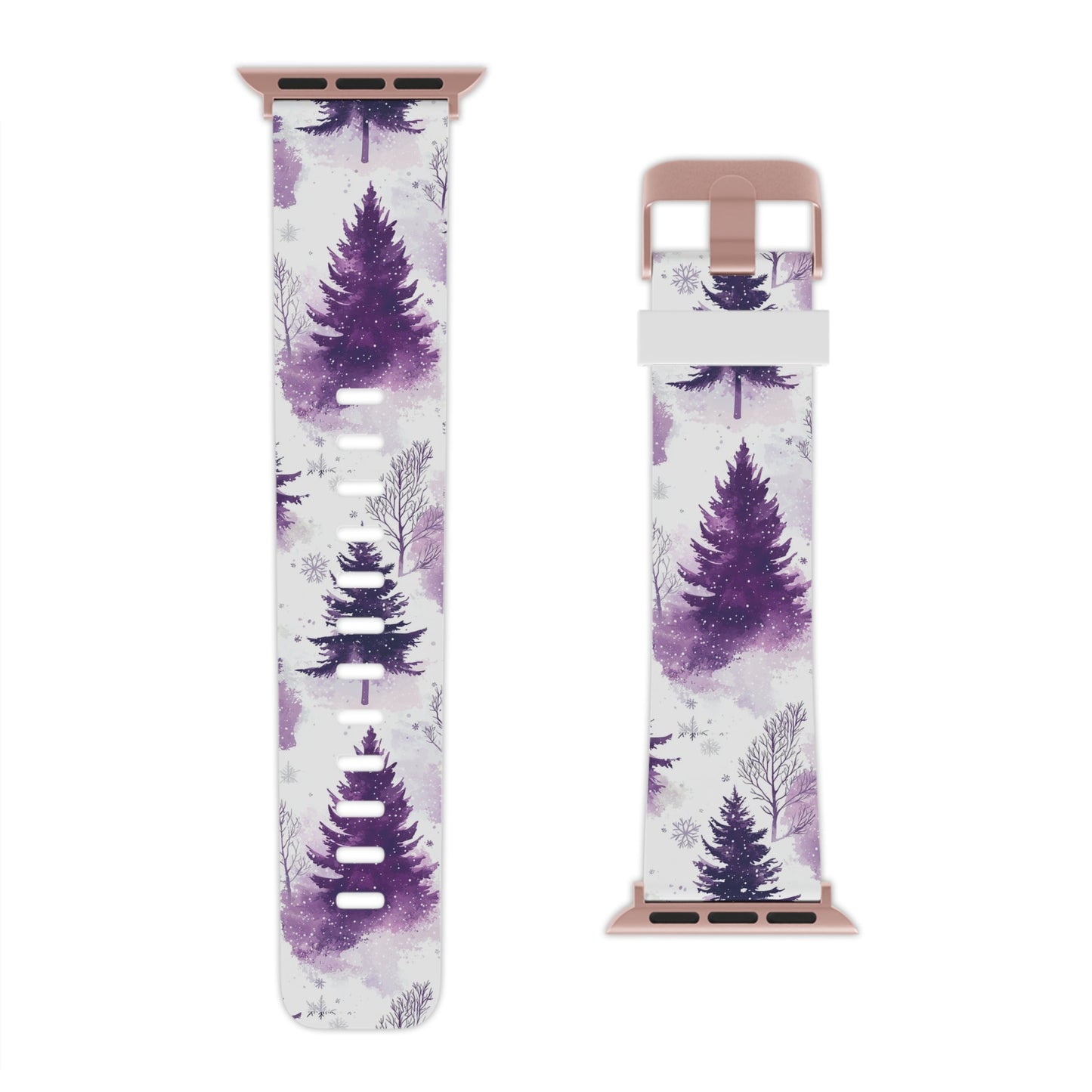 Purple Snowy Forest Apple Watch Band - BOGO Cases