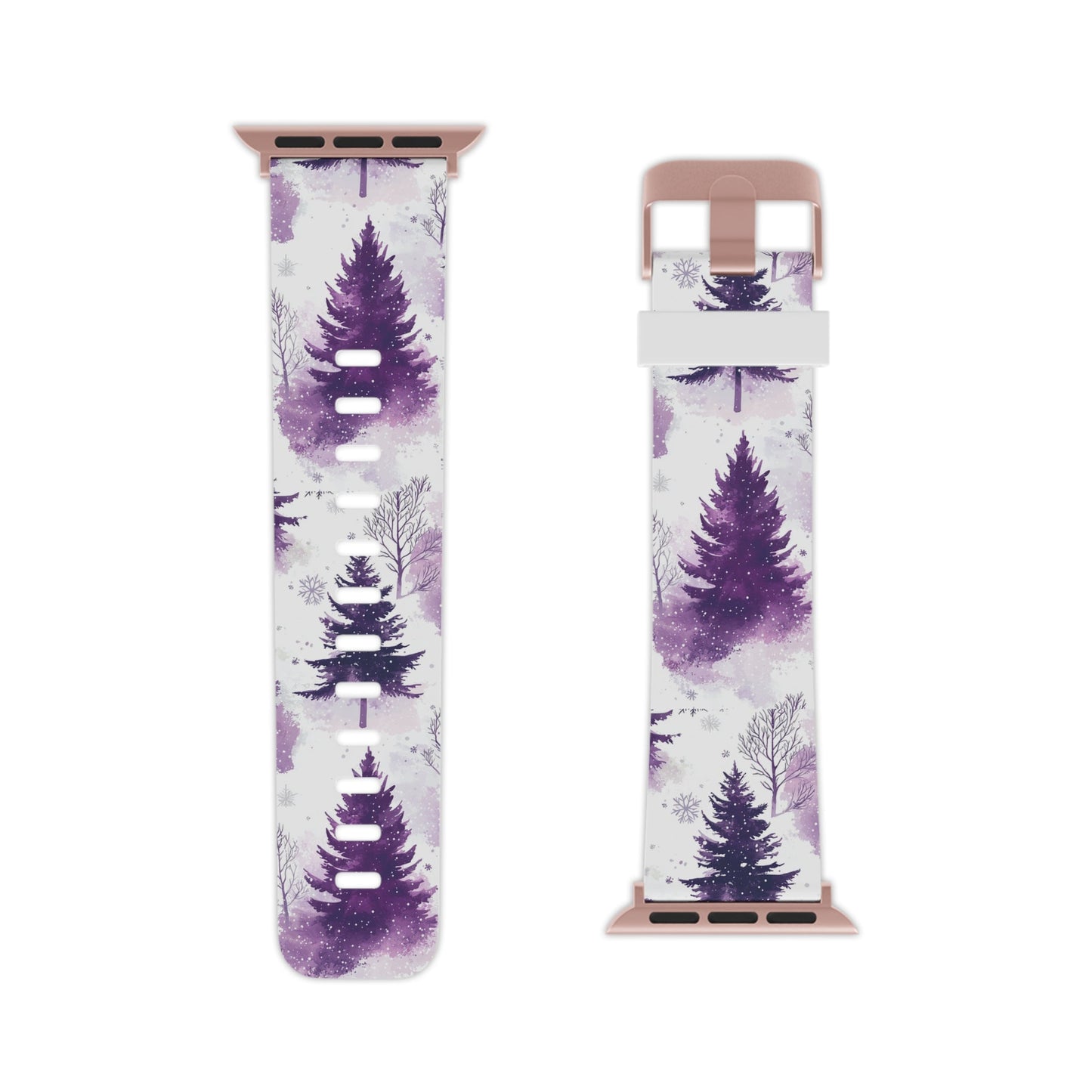 Purple Snowy Forest Apple Watch Band - BOGO Cases