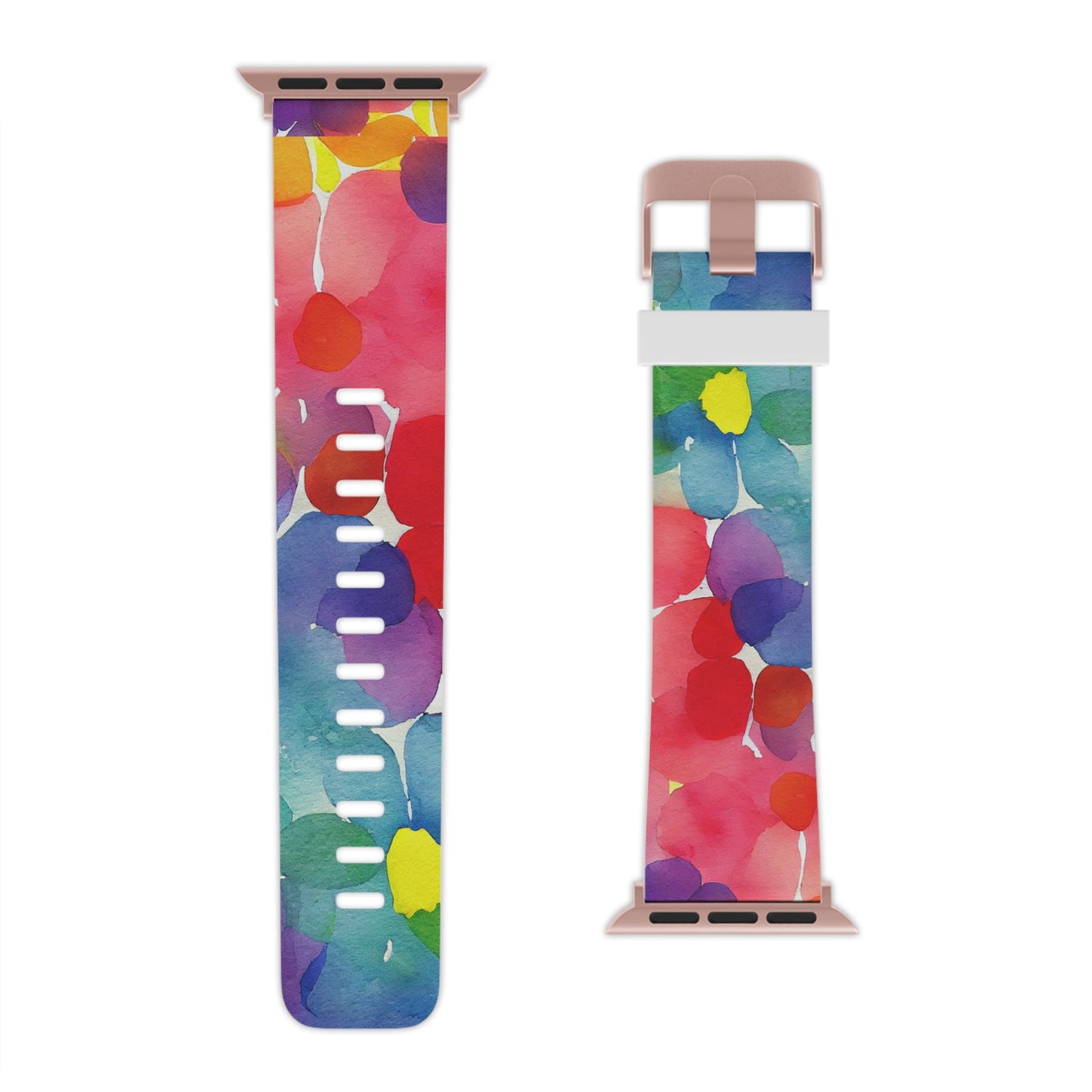 Rainbow Bloom Watercolor Apple Watch Band - BOGO Cases