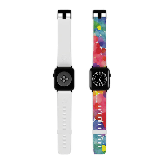 Rainbow Bloom Watercolor Apple Watch Band - BOGO Cases