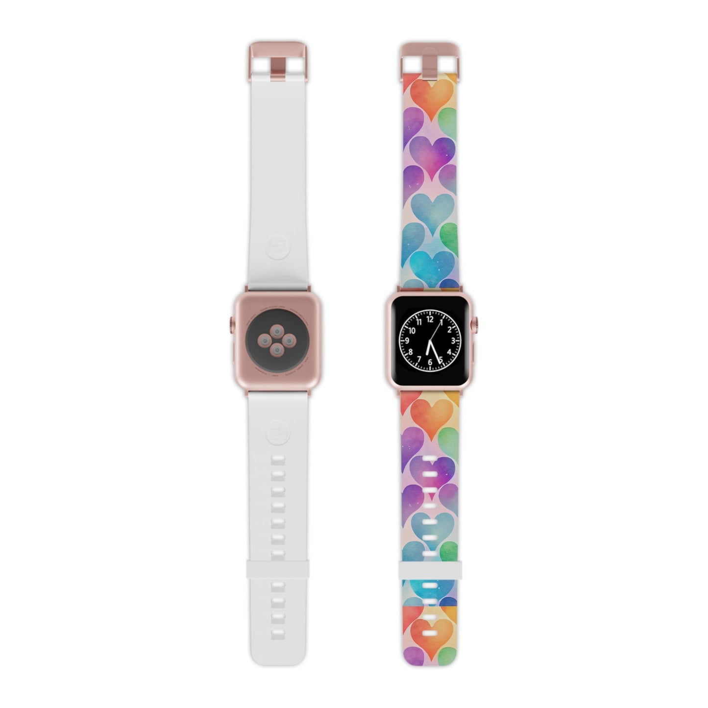 Rainbow Hearts Watercolor Apple Watch Band - BOGO Cases