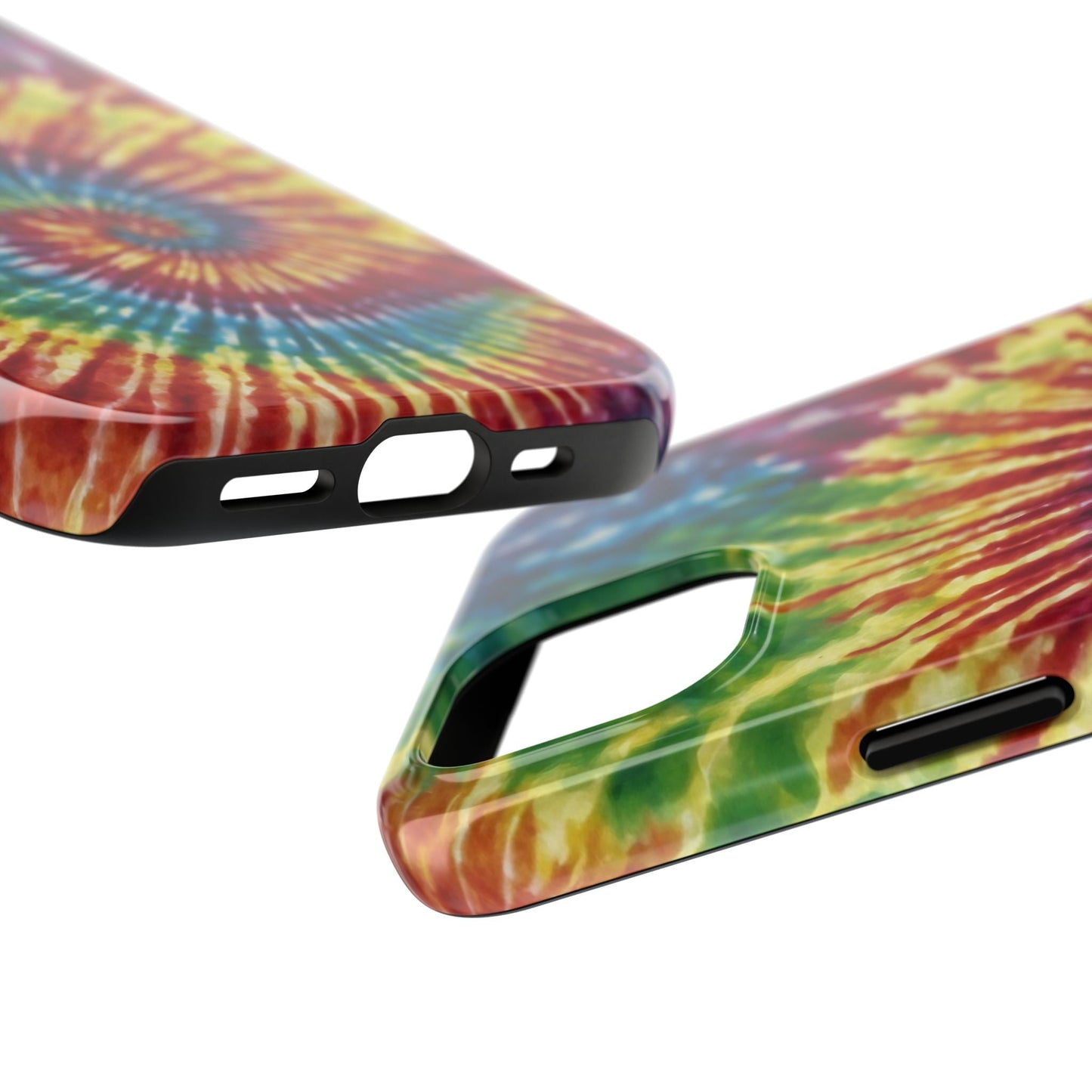 Rainbow Spiral Tie - Dye iPhone Case – Retro Color Design - BOGO Cases