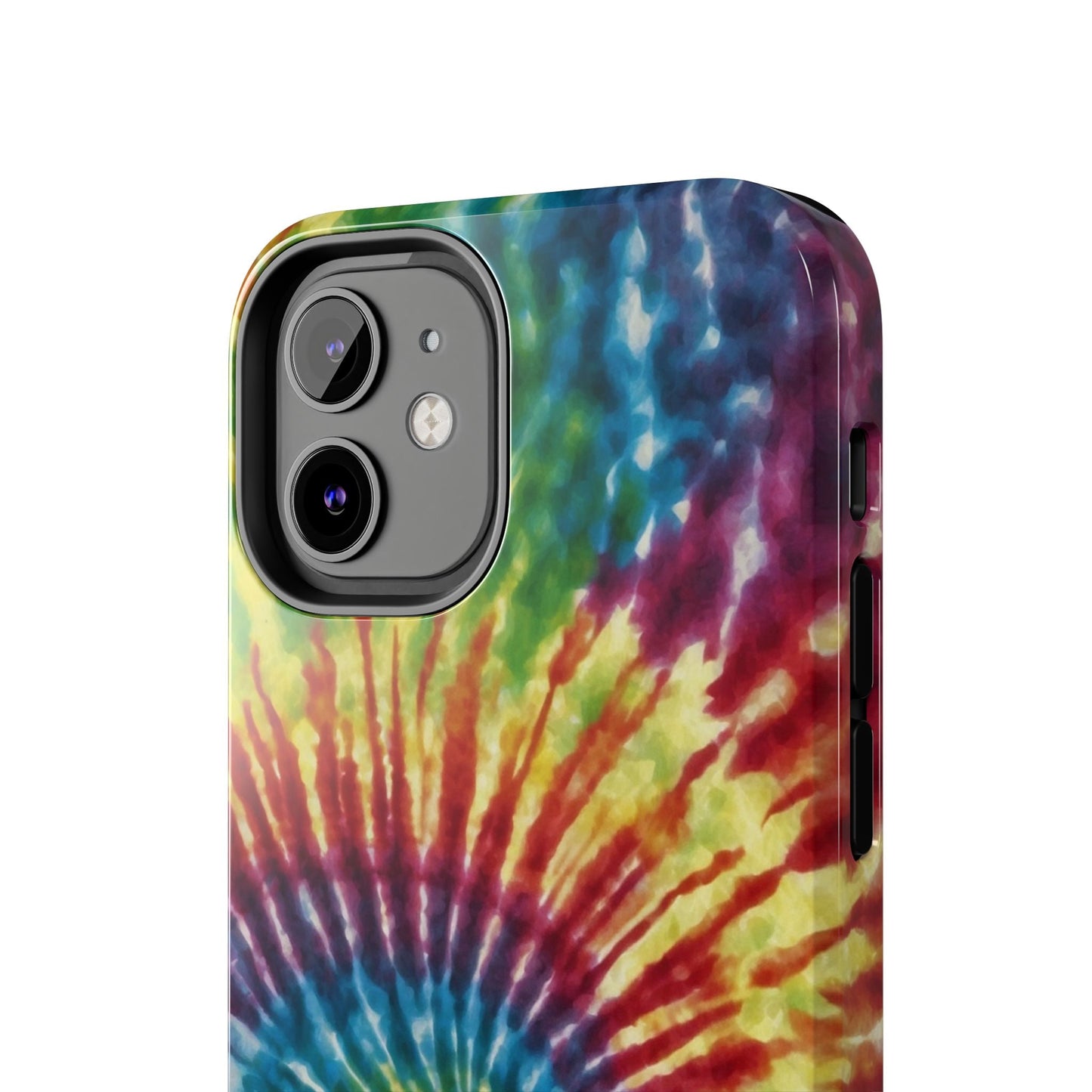 Rainbow Spiral Tie - Dye iPhone Case – Retro Color Design - BOGO Cases
