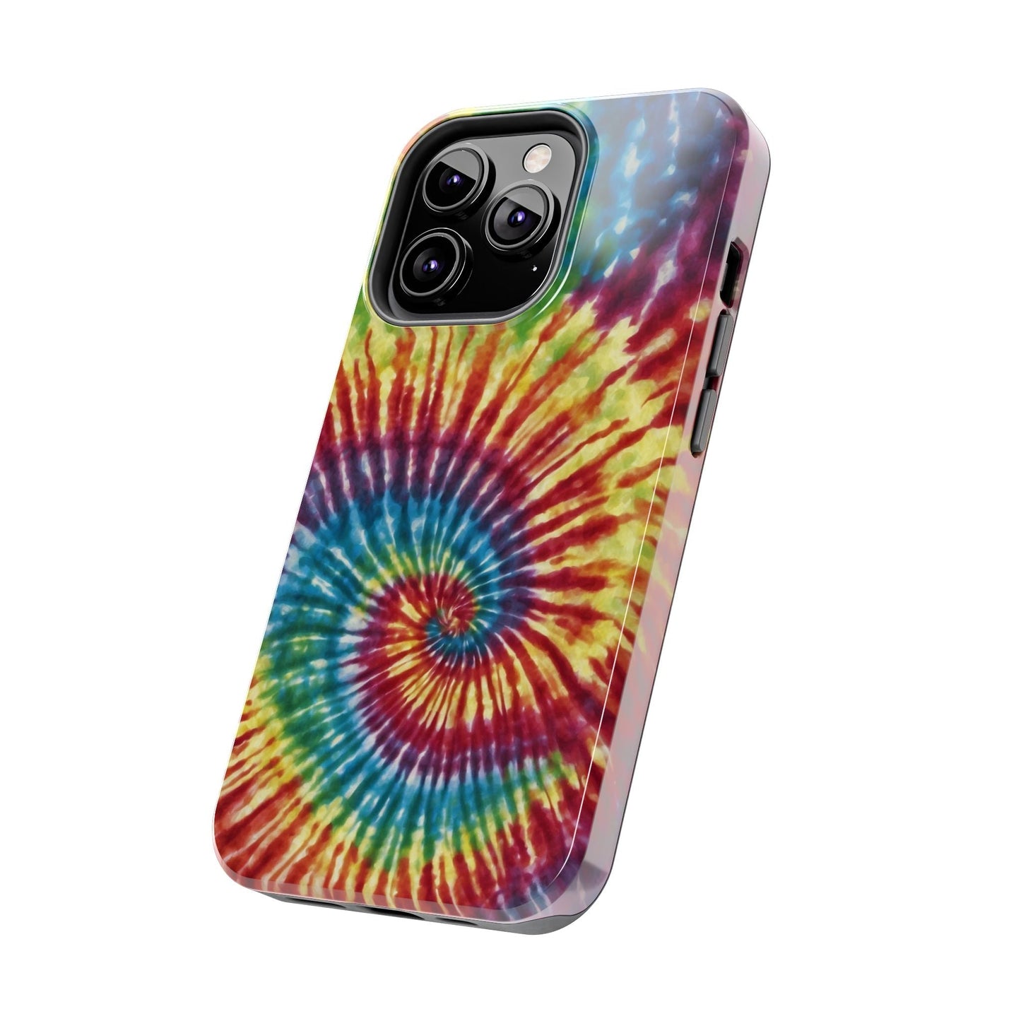 Rainbow Spiral Tie - Dye iPhone Case – Retro Color Design - BOGO Cases