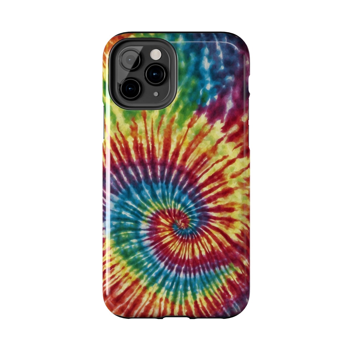 Rainbow Spiral Tie - Dye iPhone Case – Retro Color Design - BOGO Cases