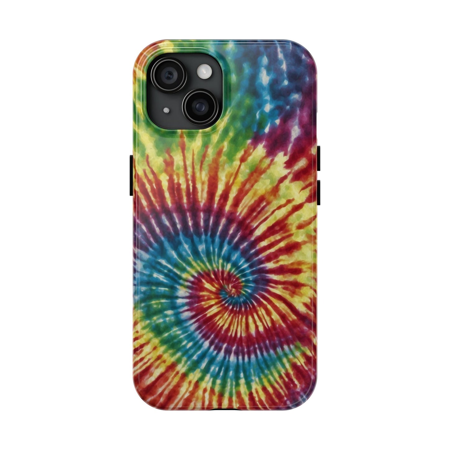 Rainbow Spiral Tie - Dye iPhone Case – Retro Color Design - BOGO Cases