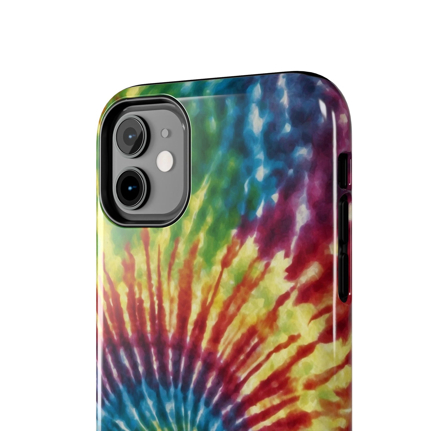 Rainbow Spiral Tie - Dye iPhone Case – Retro Color Design - BOGO Cases