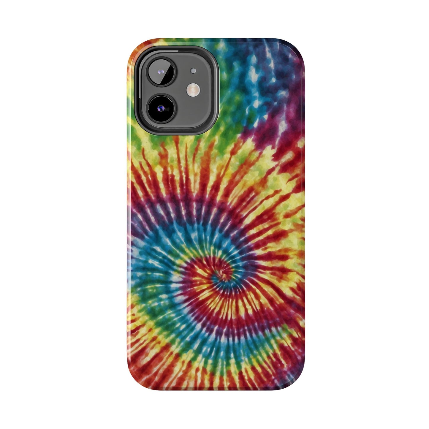 Rainbow Spiral Tie - Dye iPhone Case – Retro Color Design - BOGO Cases