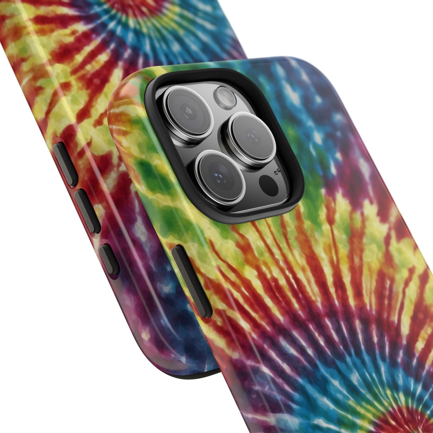 Rainbow Spiral Tie - Dye iPhone Case – Retro Color Design - BOGO Cases