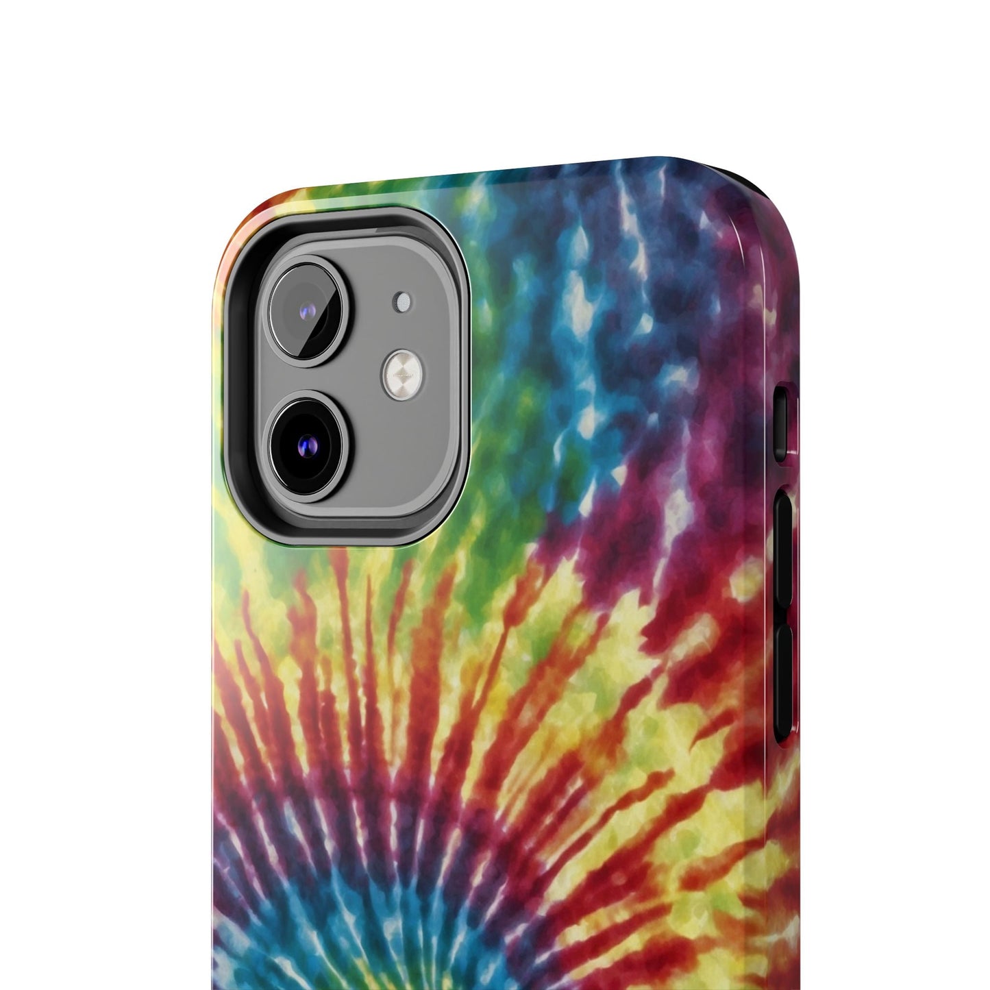 Rainbow Spiral Tie - Dye iPhone Case – Retro Color Design - BOGO Cases