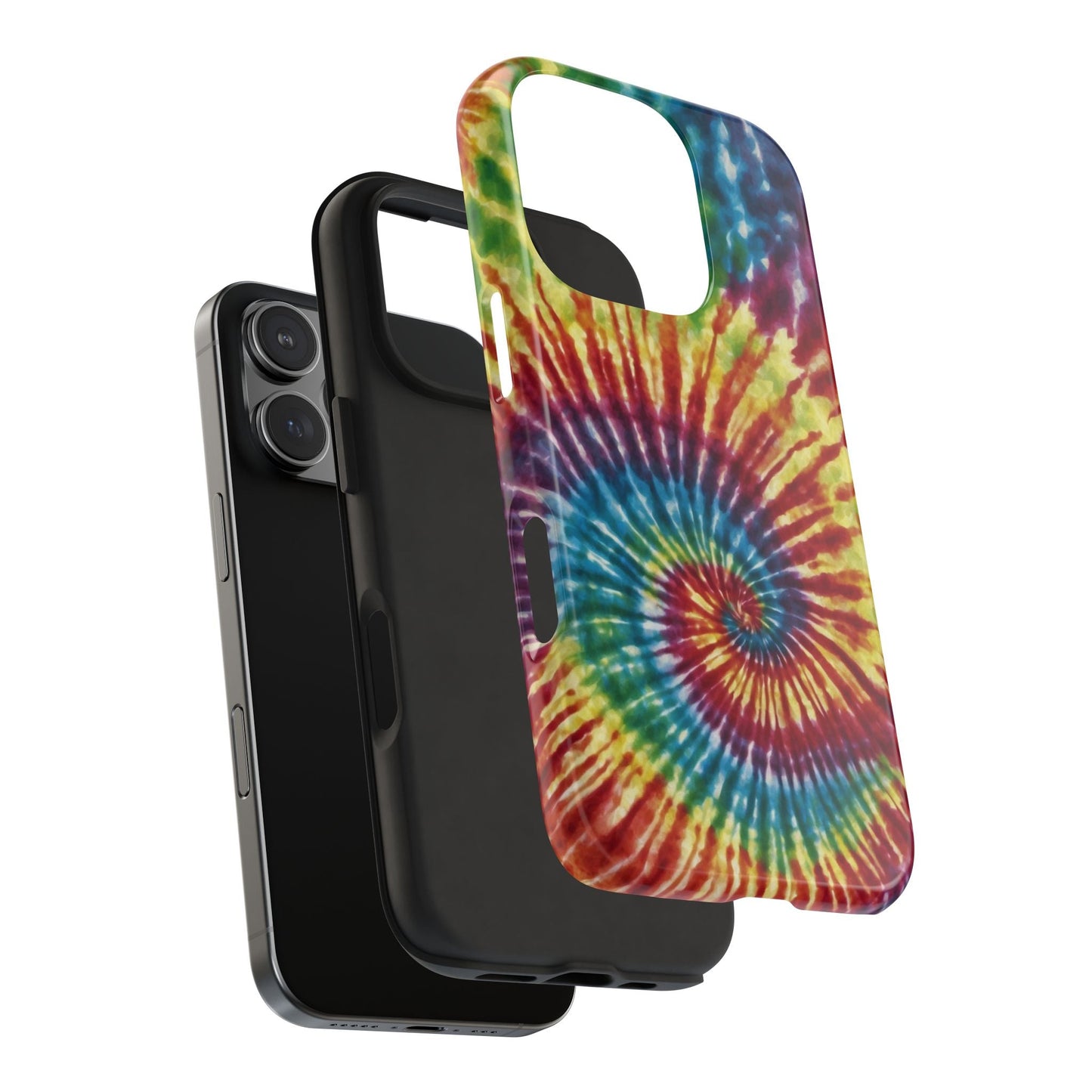 Rainbow Spiral Tie - Dye iPhone Case – Retro Color Design - BOGO Cases