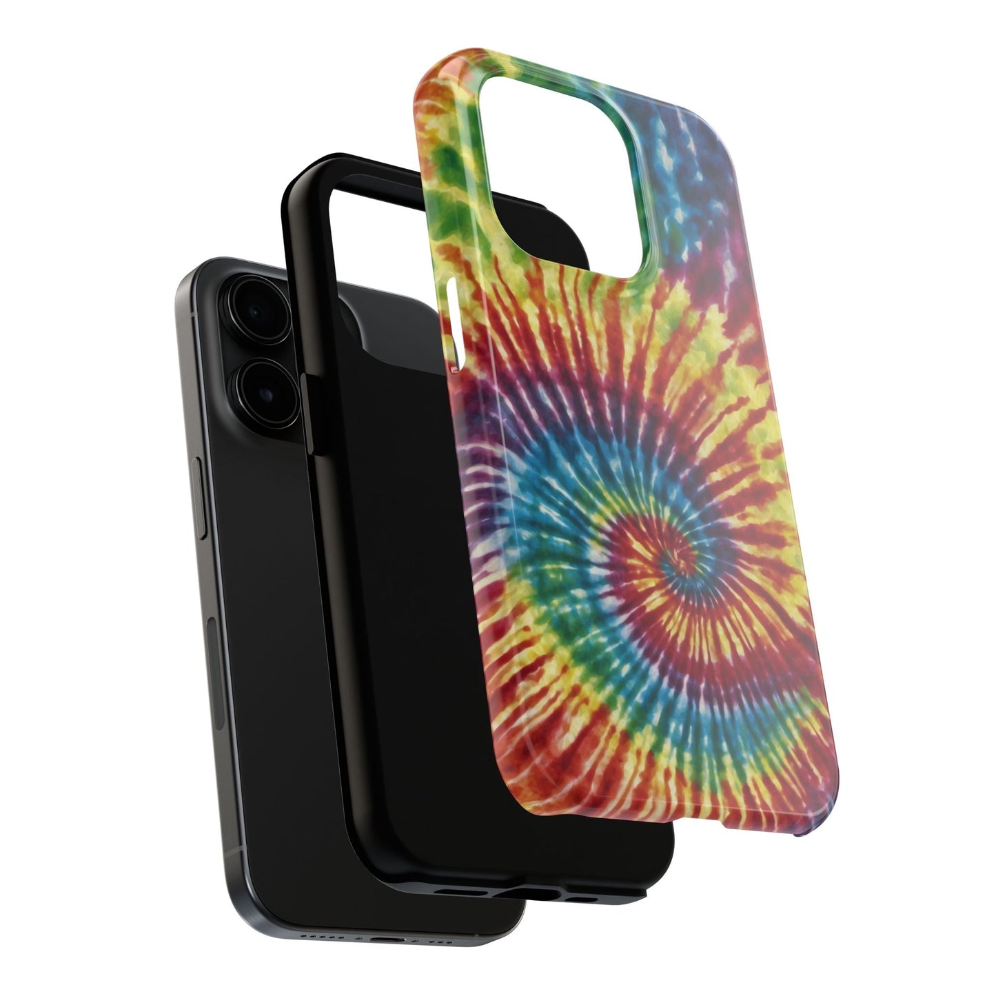 Rainbow Spiral Tie - Dye iPhone Case – Retro Color Design - BOGO Cases