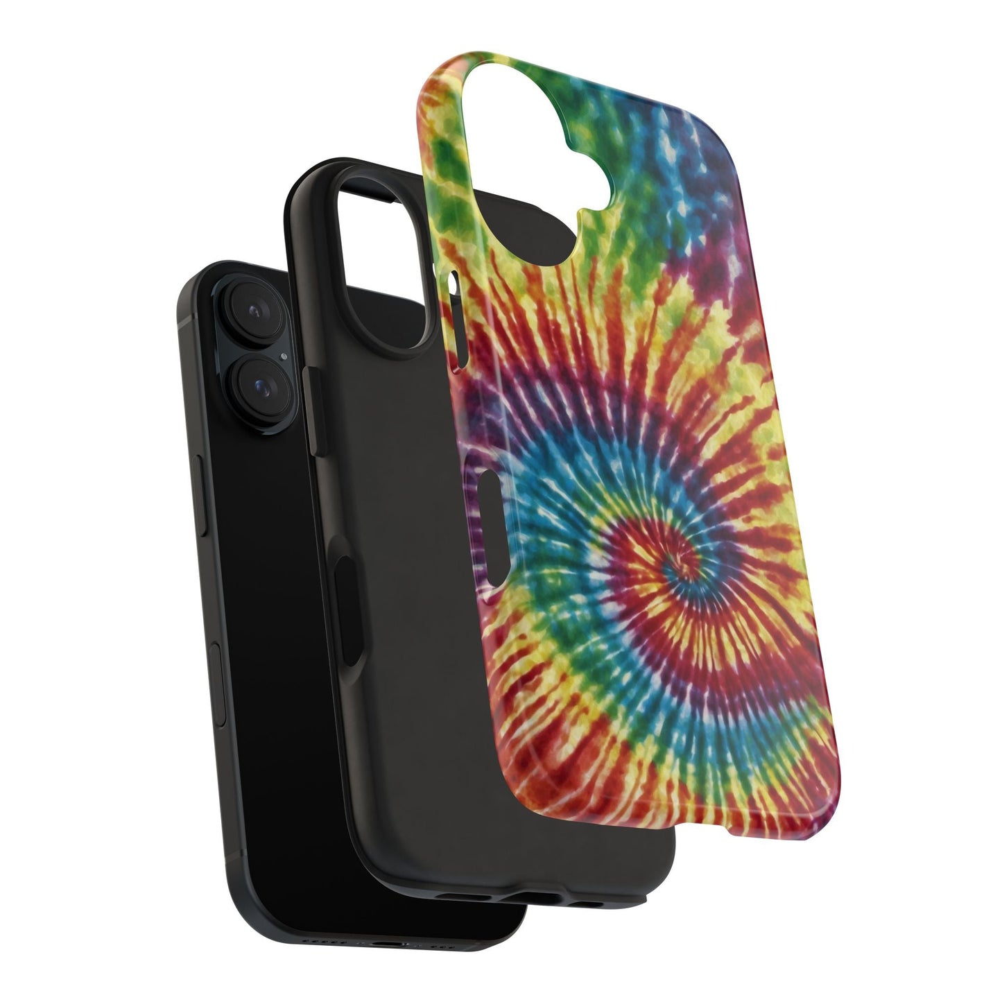 Rainbow Spiral Tie - Dye iPhone Case – Retro Color Design - BOGO Cases