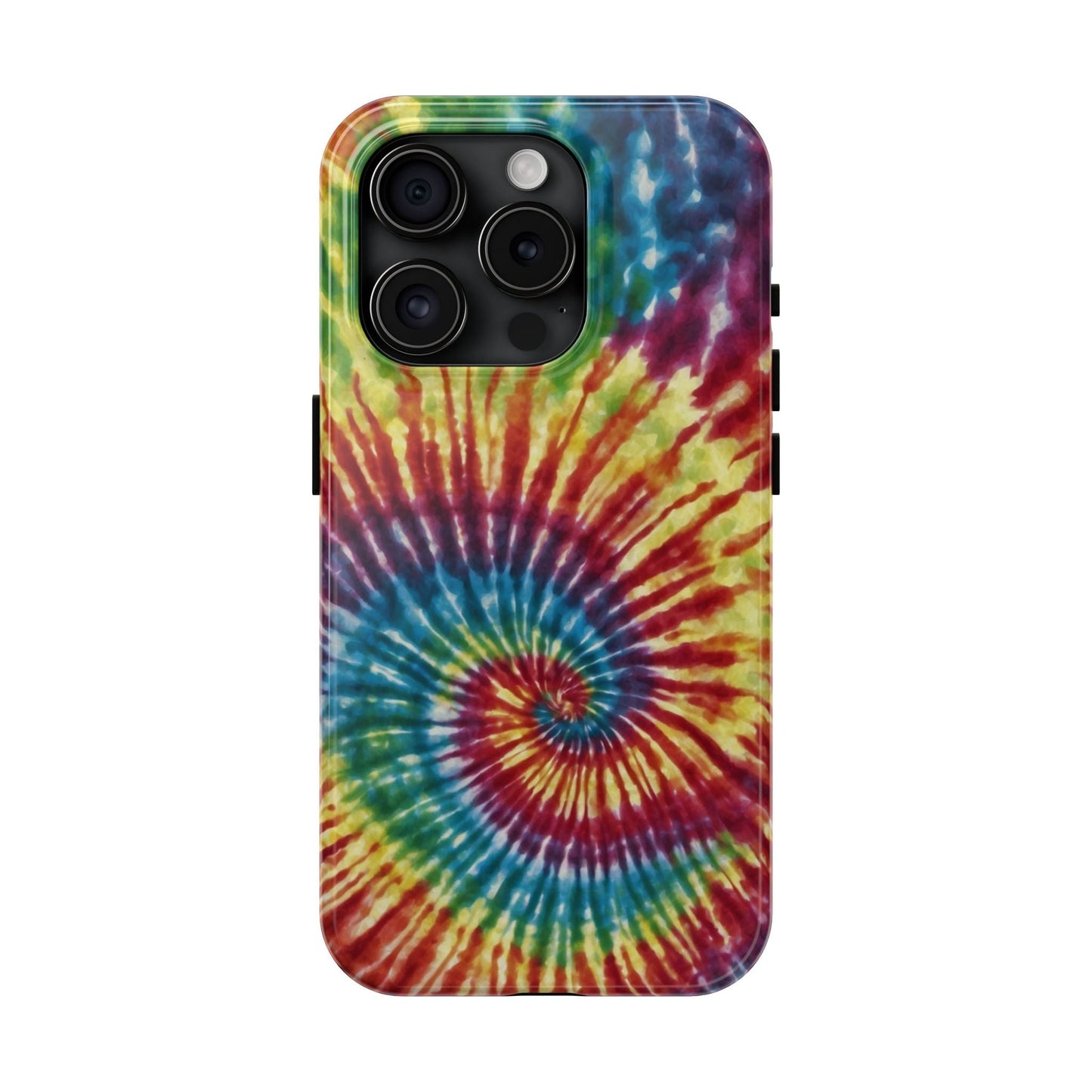 Rainbow Spiral Tie - Dye iPhone Case – Retro Color Design - BOGO Cases