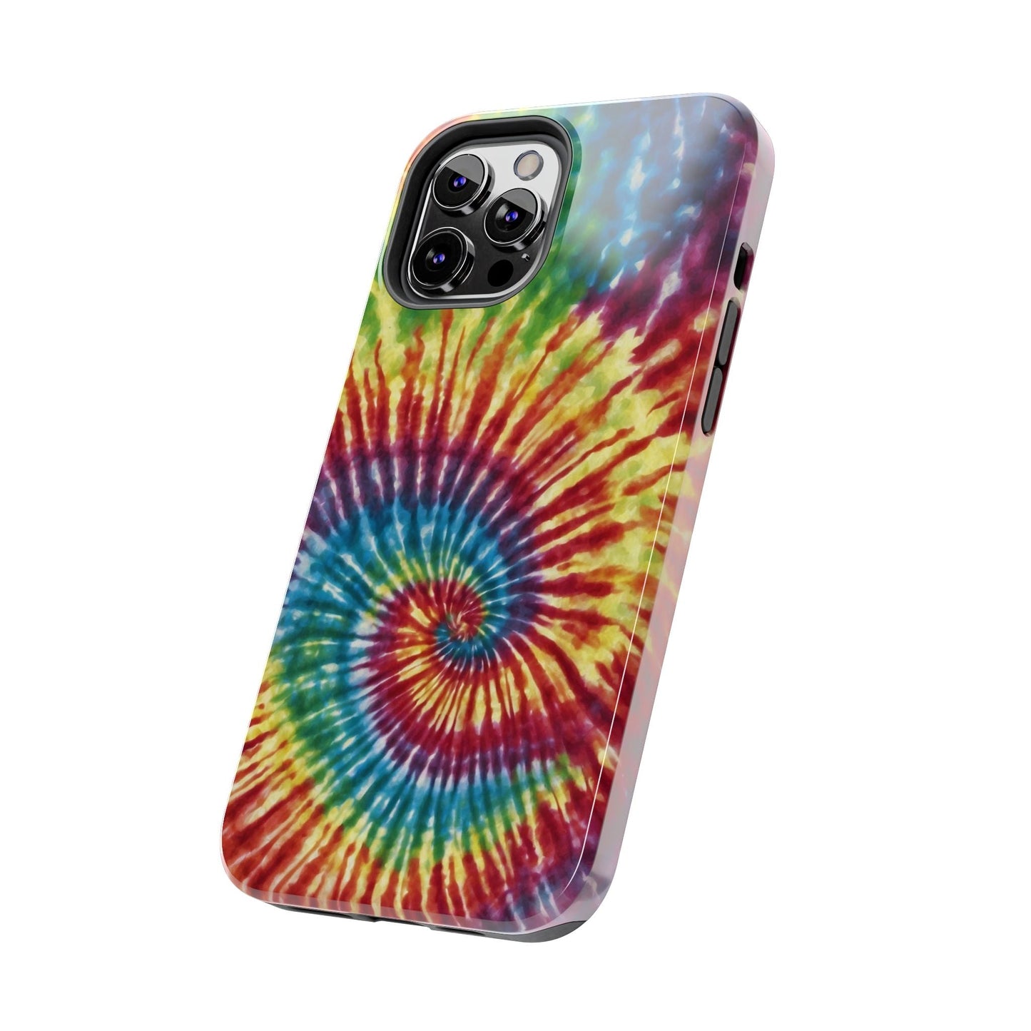 Rainbow Spiral Tie - Dye iPhone Case – Retro Color Design - BOGO Cases