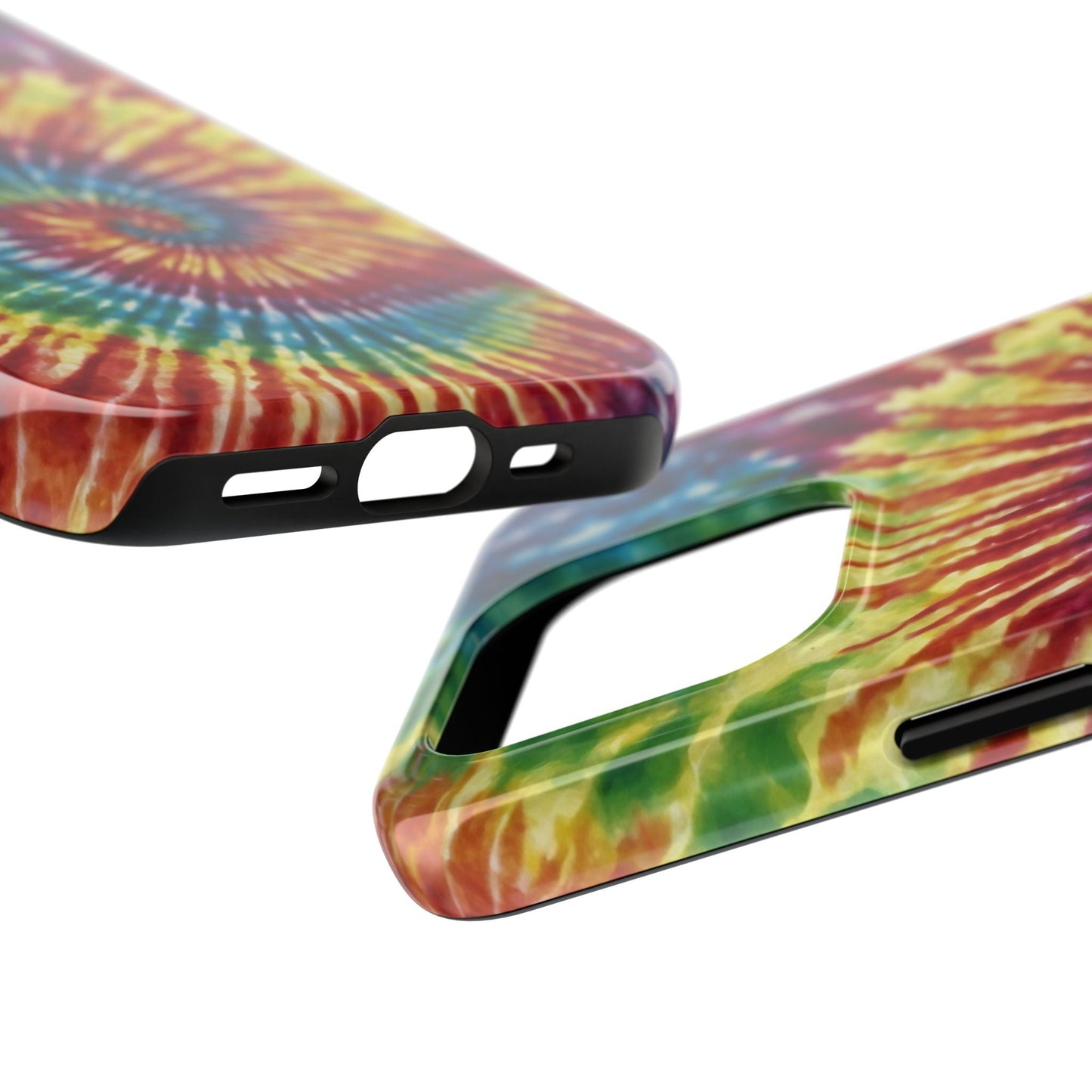 Rainbow Spiral Tie - Dye iPhone Case – Retro Color Design - BOGO Cases