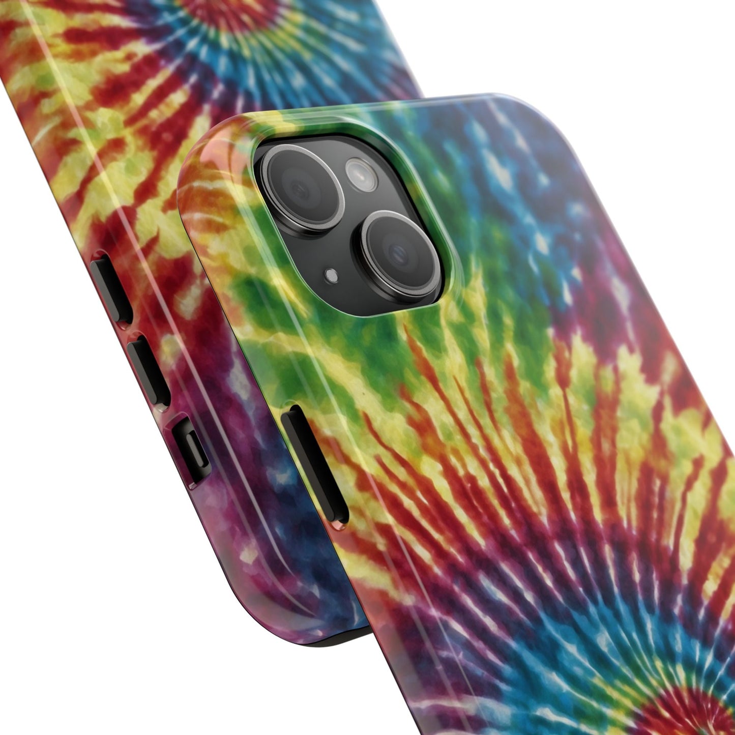 Rainbow Spiral Tie - Dye iPhone Case – Retro Color Design - BOGO Cases