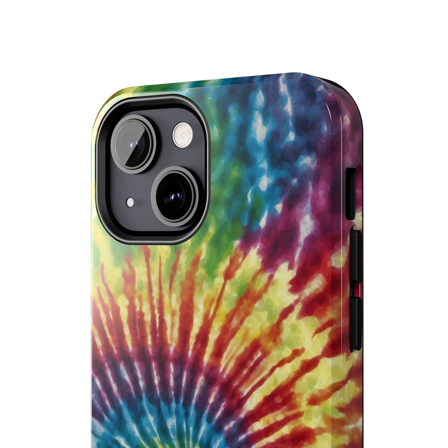 Rainbow Spiral Tie - Dye iPhone Case – Retro Color Design - BOGO Cases