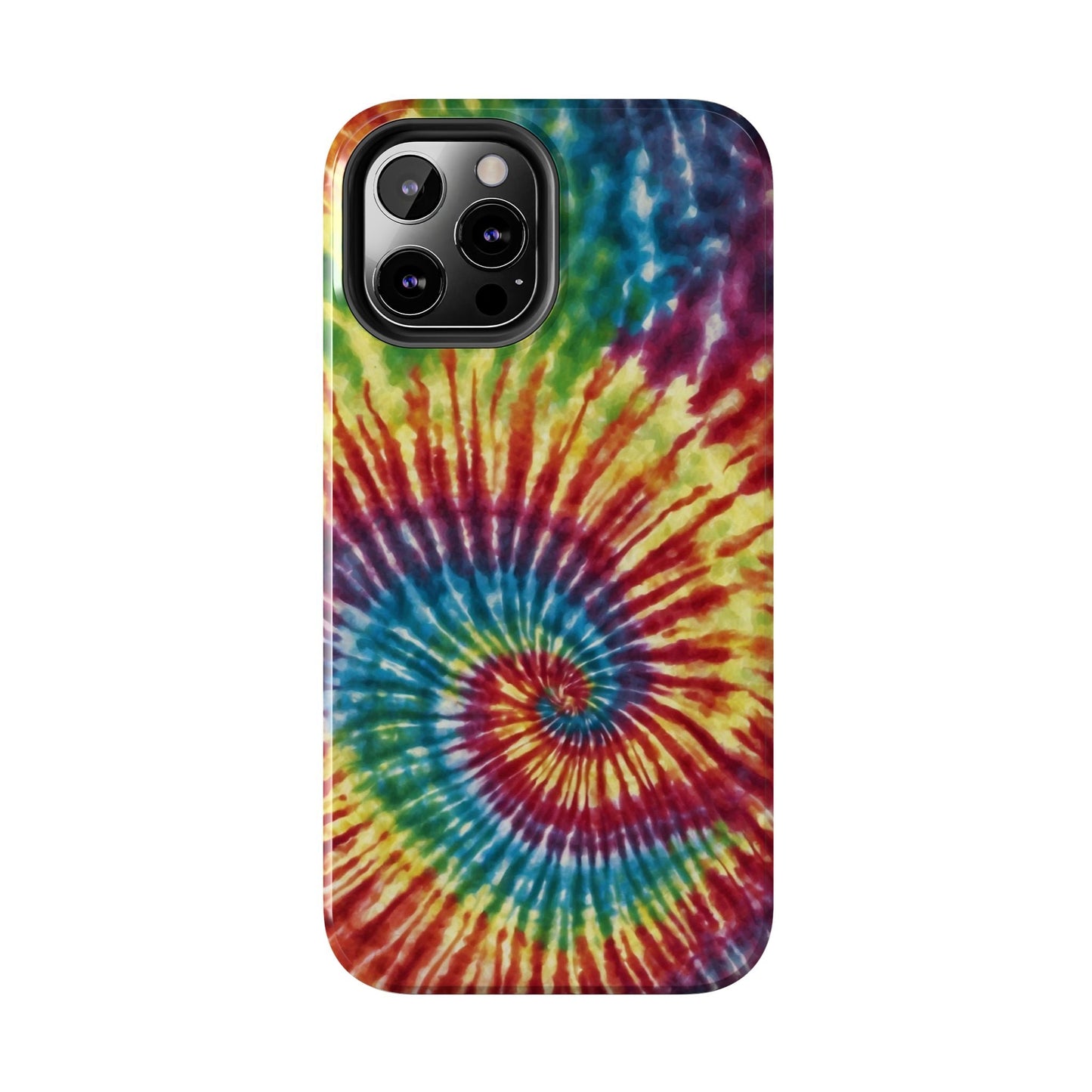 Rainbow Spiral Tie - Dye iPhone Case – Retro Color Design - BOGO Cases