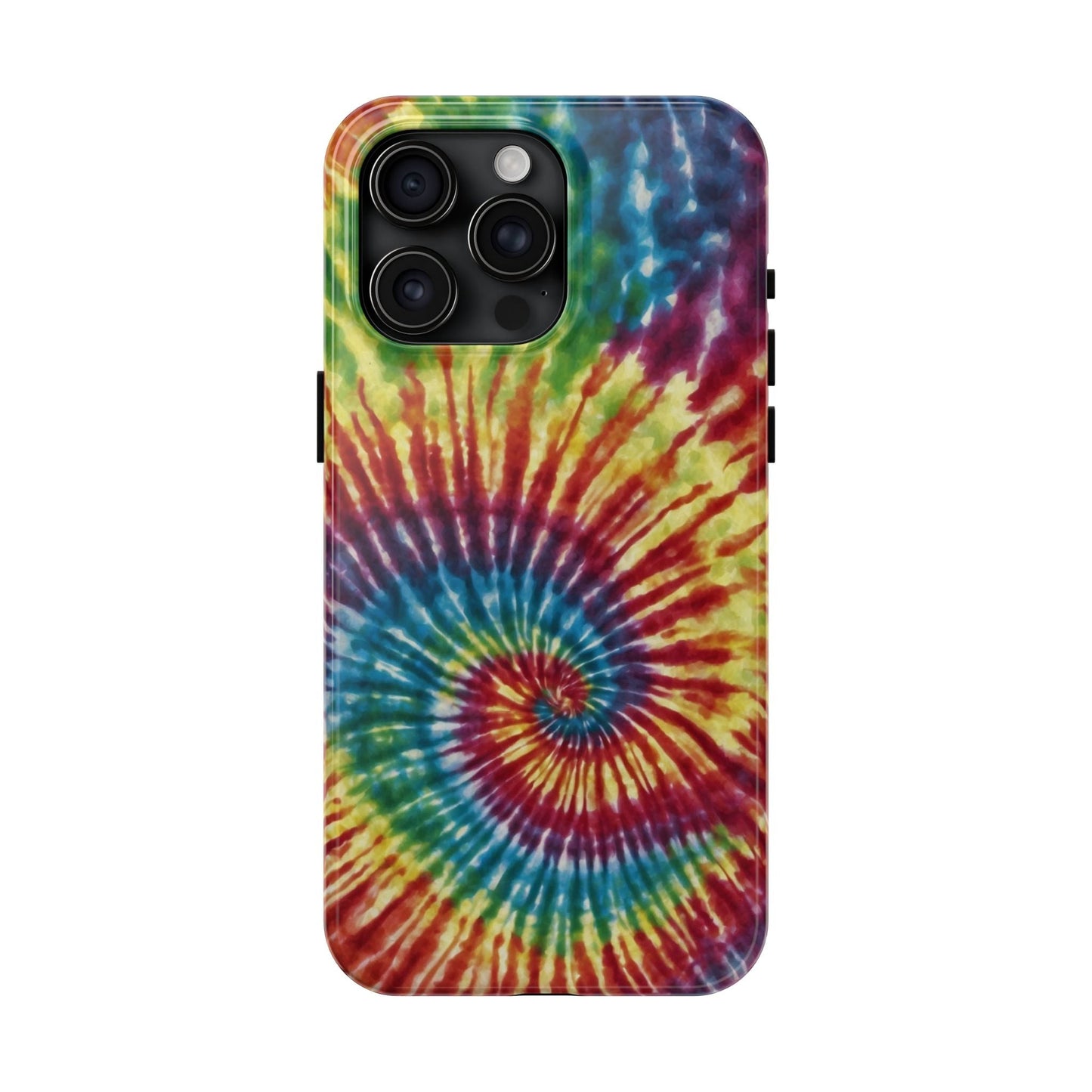 Rainbow Spiral Tie - Dye iPhone Case – Retro Color Design - BOGO Cases