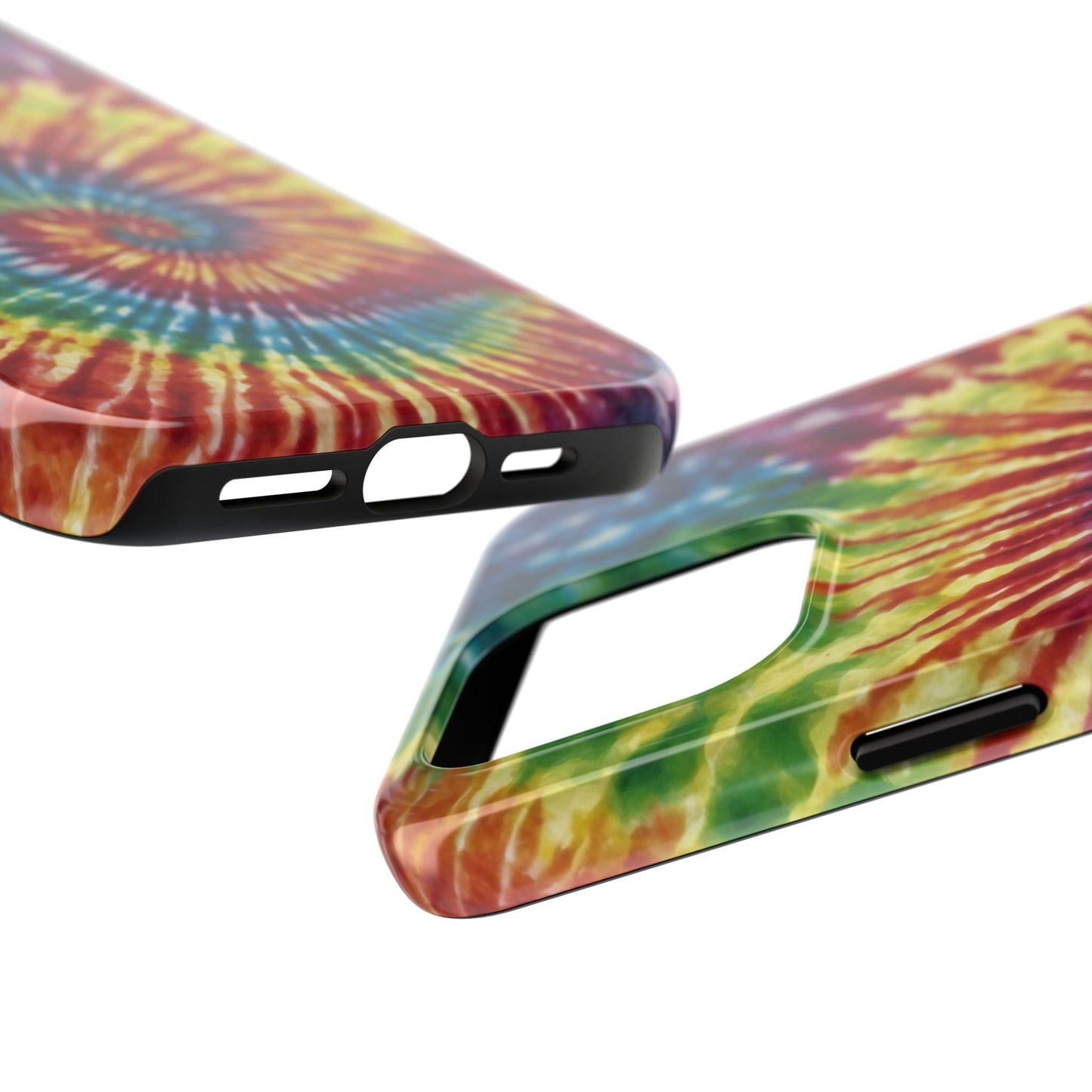 Rainbow Spiral Tie - Dye iPhone Case – Retro Color Design - BOGO Cases