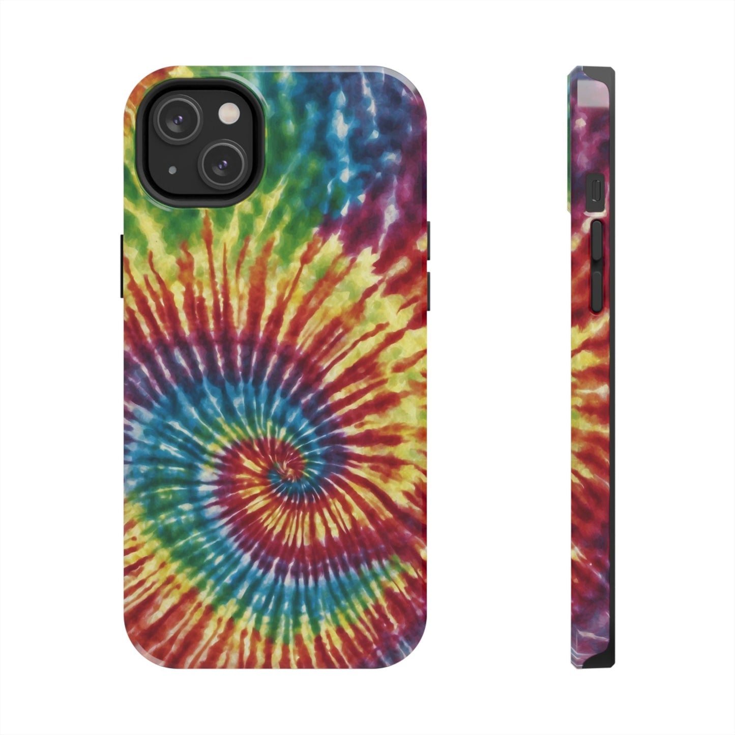 Rainbow Spiral Tie - Dye iPhone Case – Retro Color Design - BOGO Cases