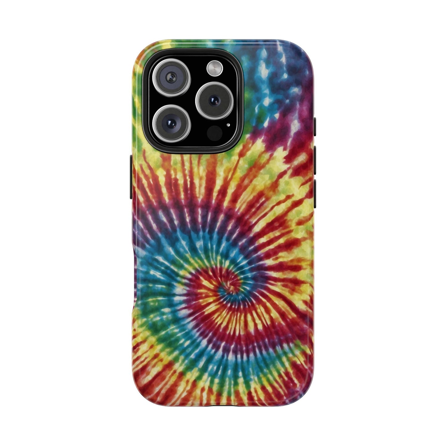 Rainbow Spiral Tie - Dye iPhone Case – Retro Color Design - BOGO Cases