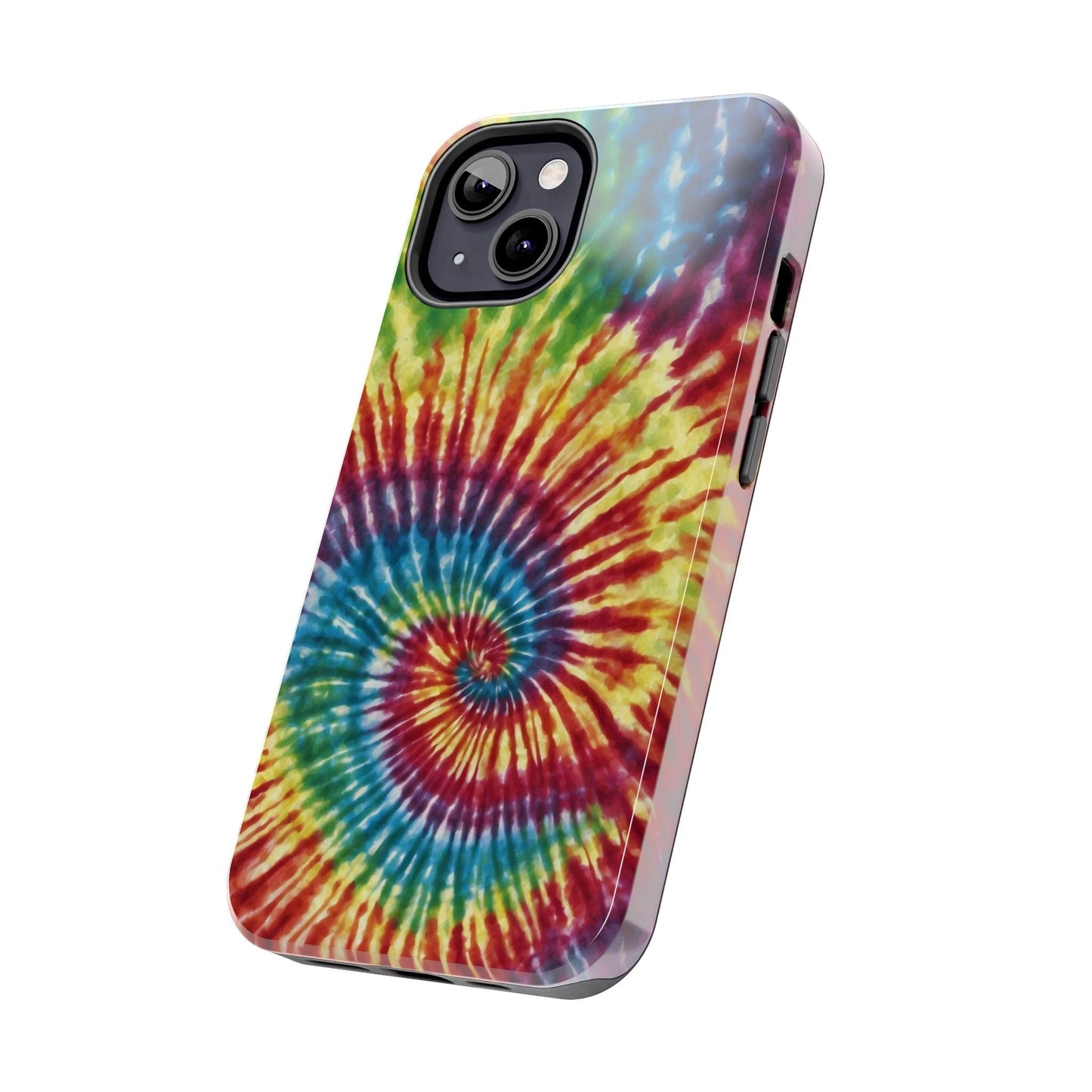 Rainbow Spiral Tie - Dye iPhone Case – Retro Color Design - BOGO Cases