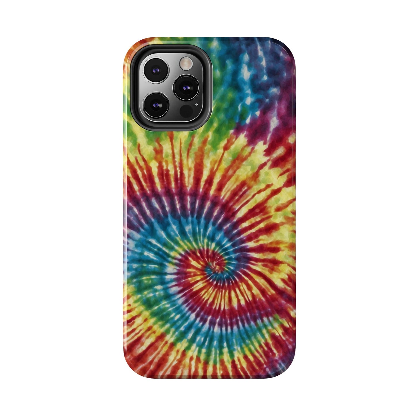 Rainbow Spiral Tie - Dye iPhone Case – Retro Color Design - BOGO Cases