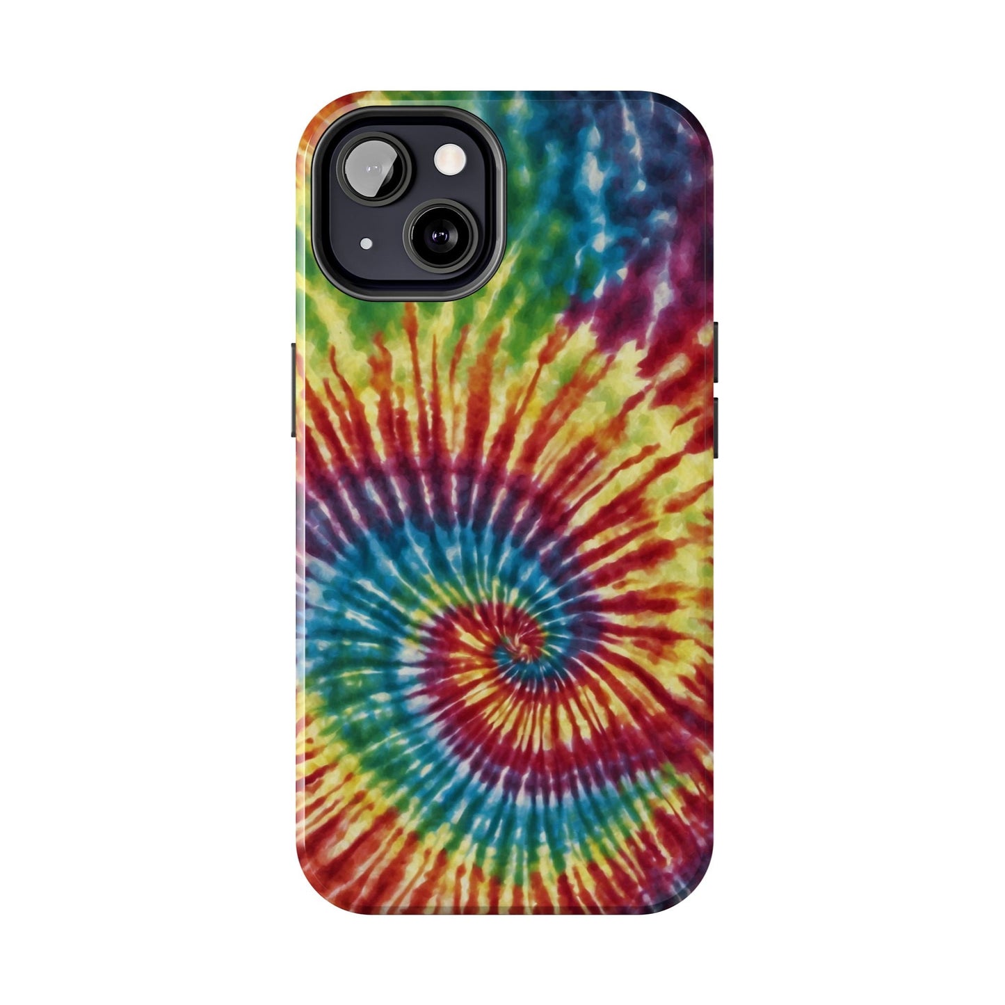 Rainbow Spiral Tie - Dye iPhone Case – Retro Color Design - BOGO Cases