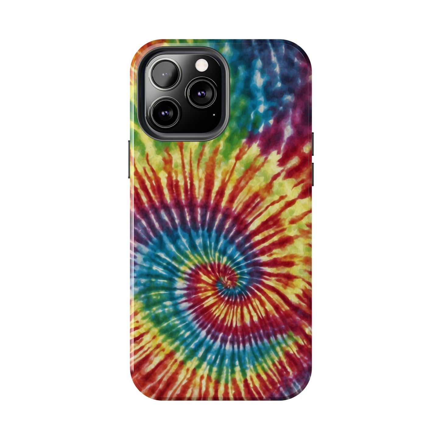 Rainbow Spiral Tie - Dye iPhone Case – Retro Color Design - BOGO Cases
