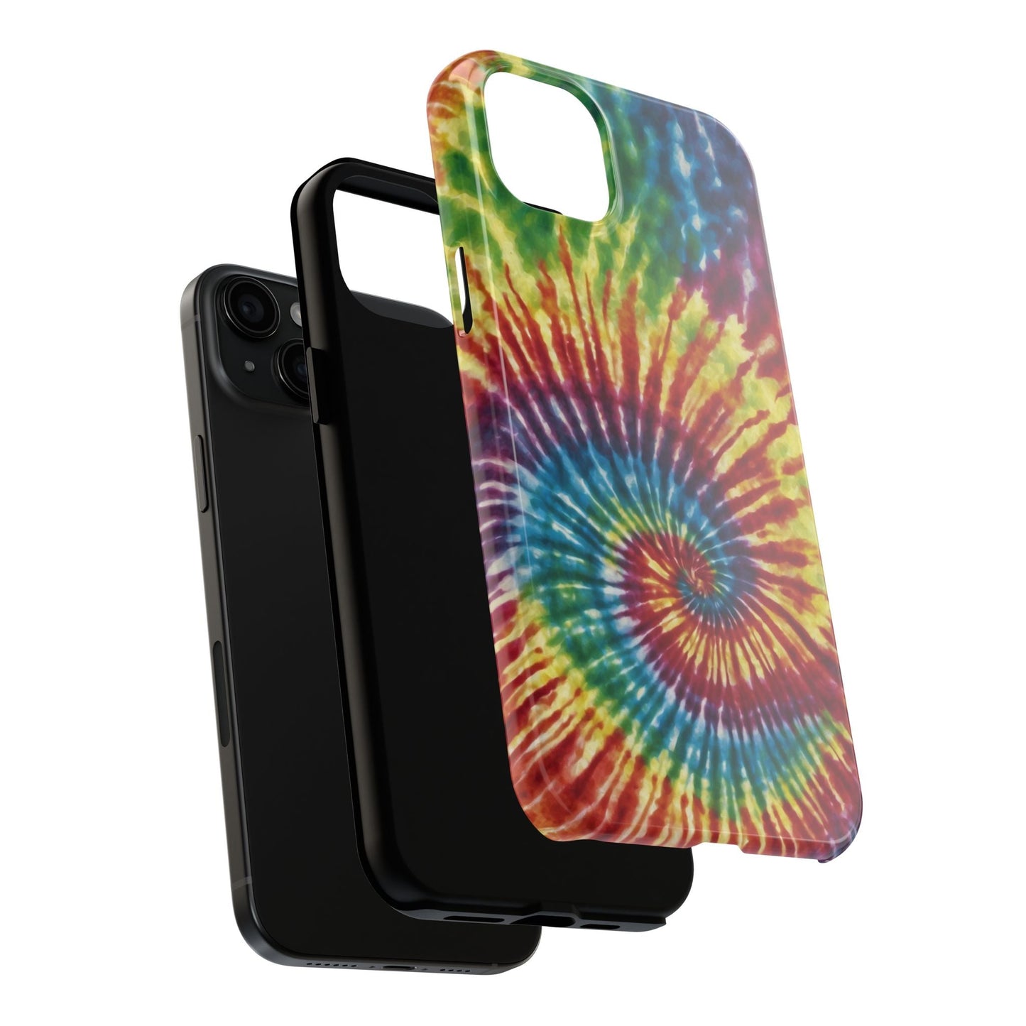 Rainbow Spiral Tie - Dye iPhone Case – Retro Color Design - BOGO Cases